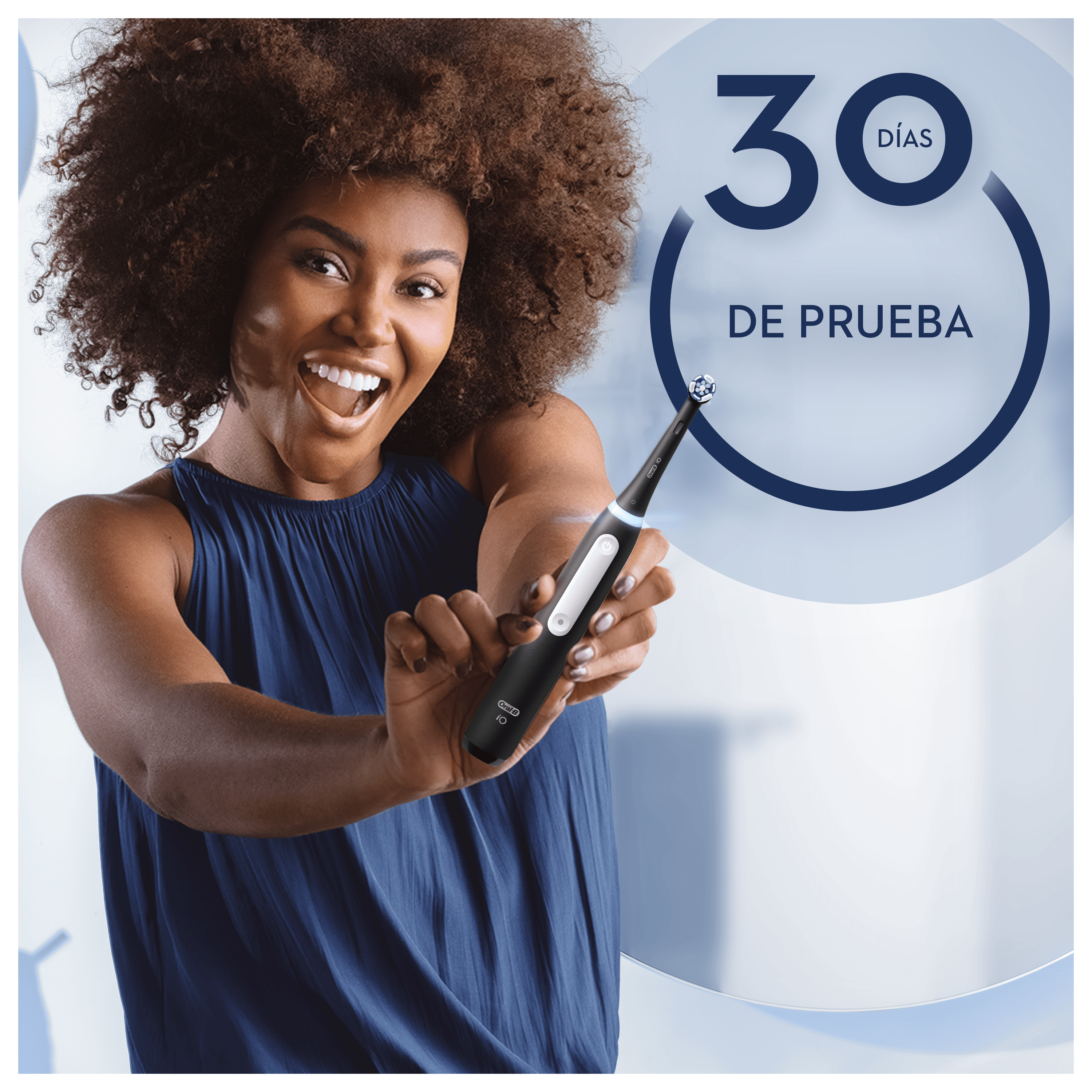 Oral-B iO 3 Pack Dúo de Cepillos Eléctricos Negro y Azul con 2 cabezales y estuche de viaje