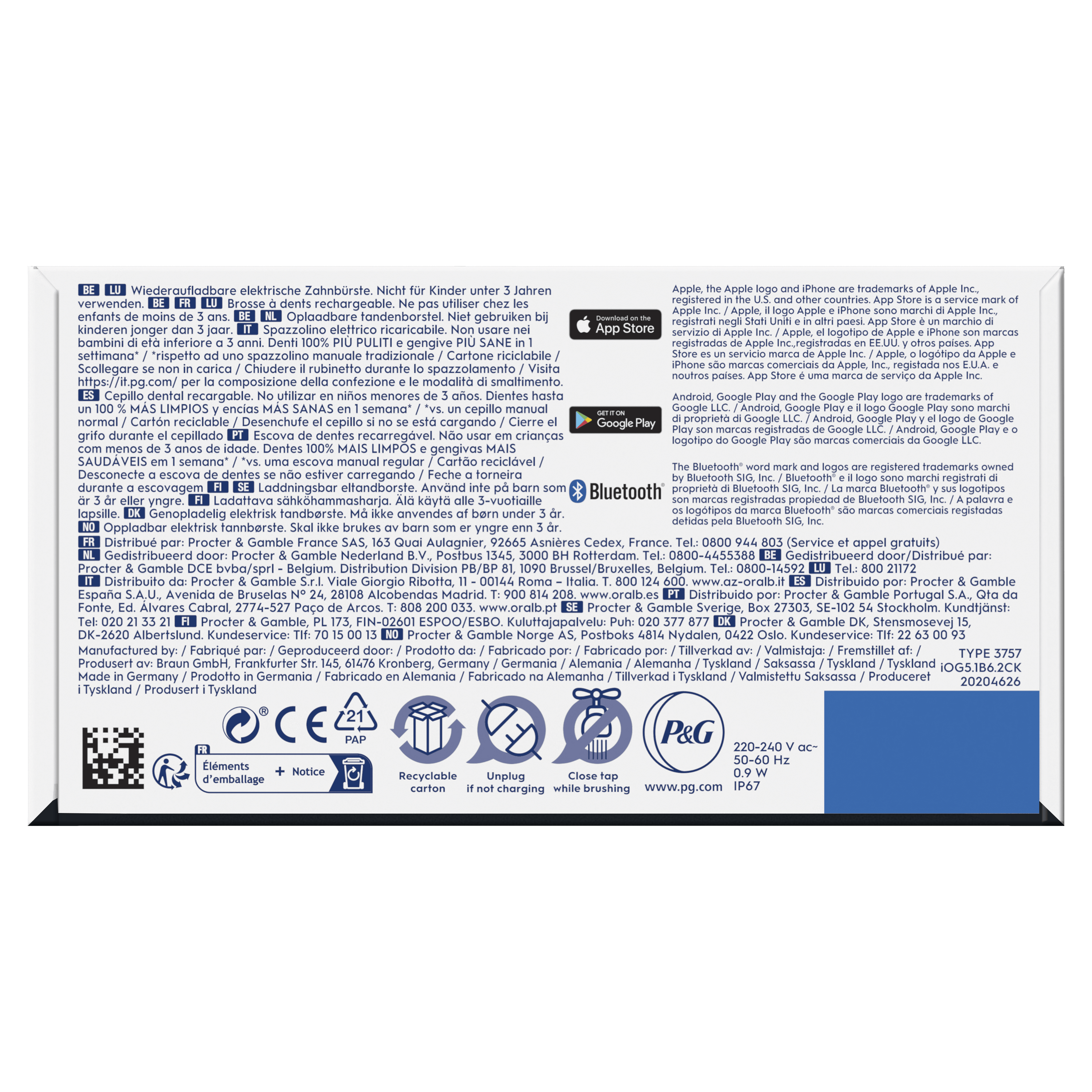 Oral-B iO 5 Cepillo Eléctrico Negro con 1+2 cabezal