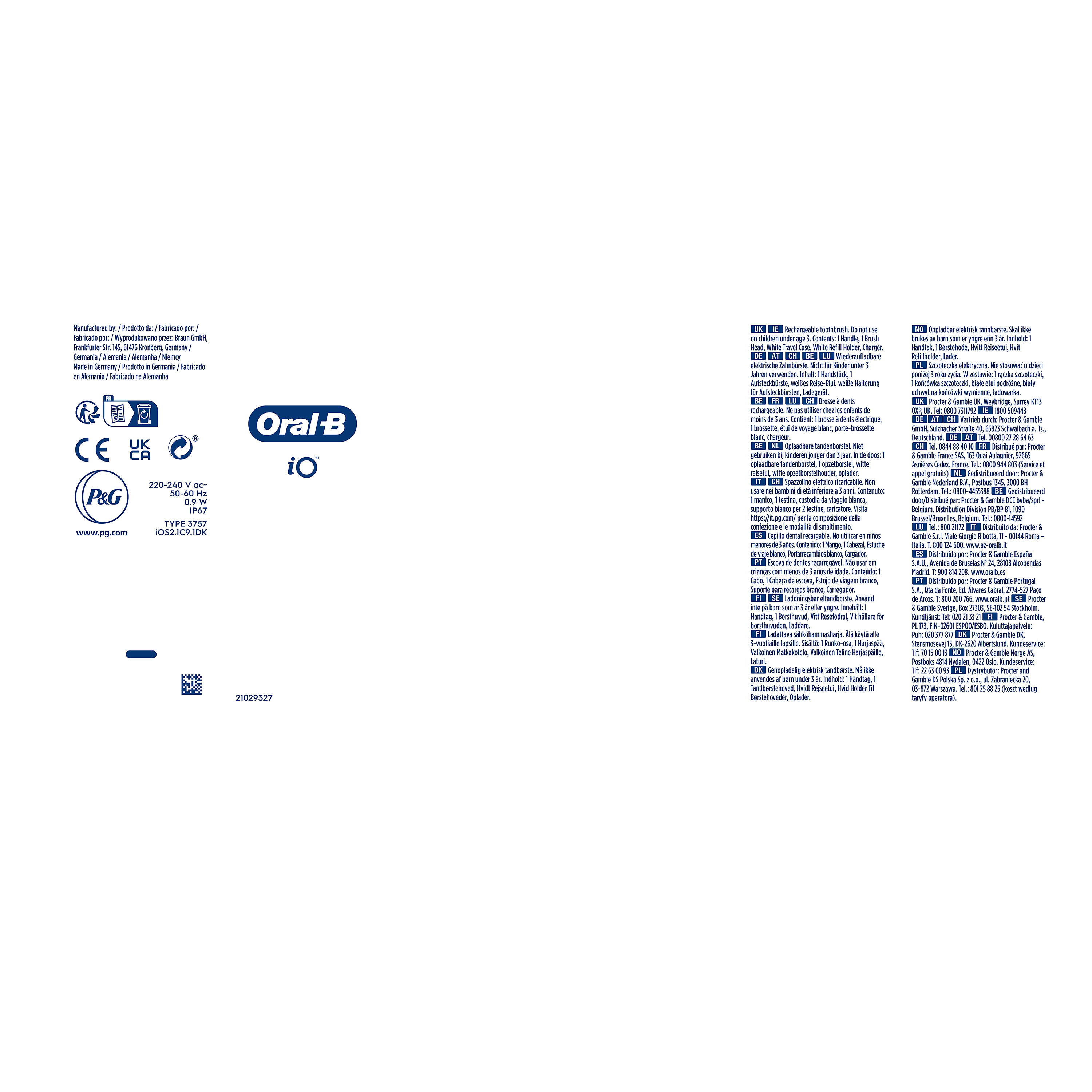 Oral-B iO 2 Pack de Cepillo Eléctrico Verde con 1 cabezal y funda de viaje