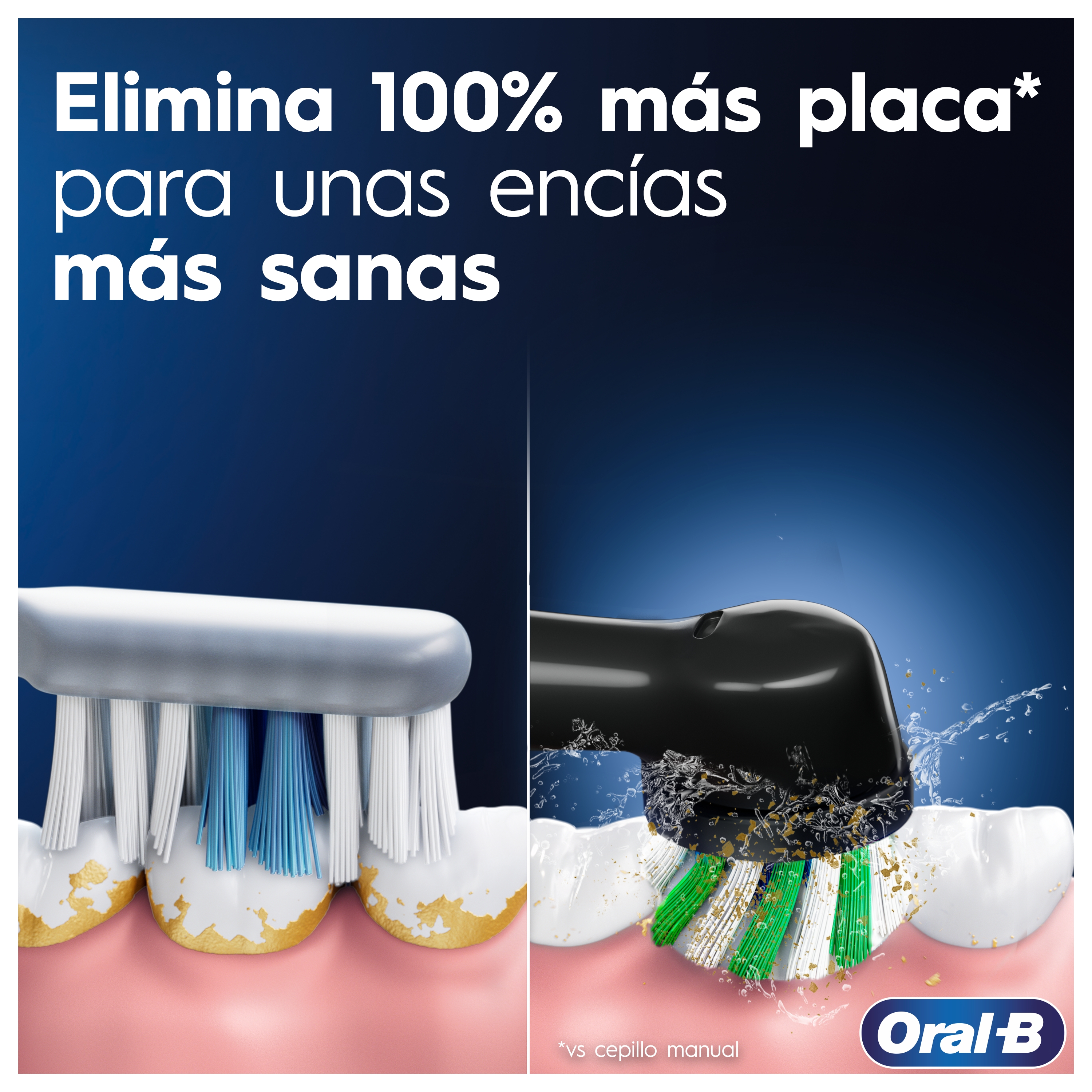 Oral-B Pro 3 Cepillo Eléctrico Azul con 2 Cabezales