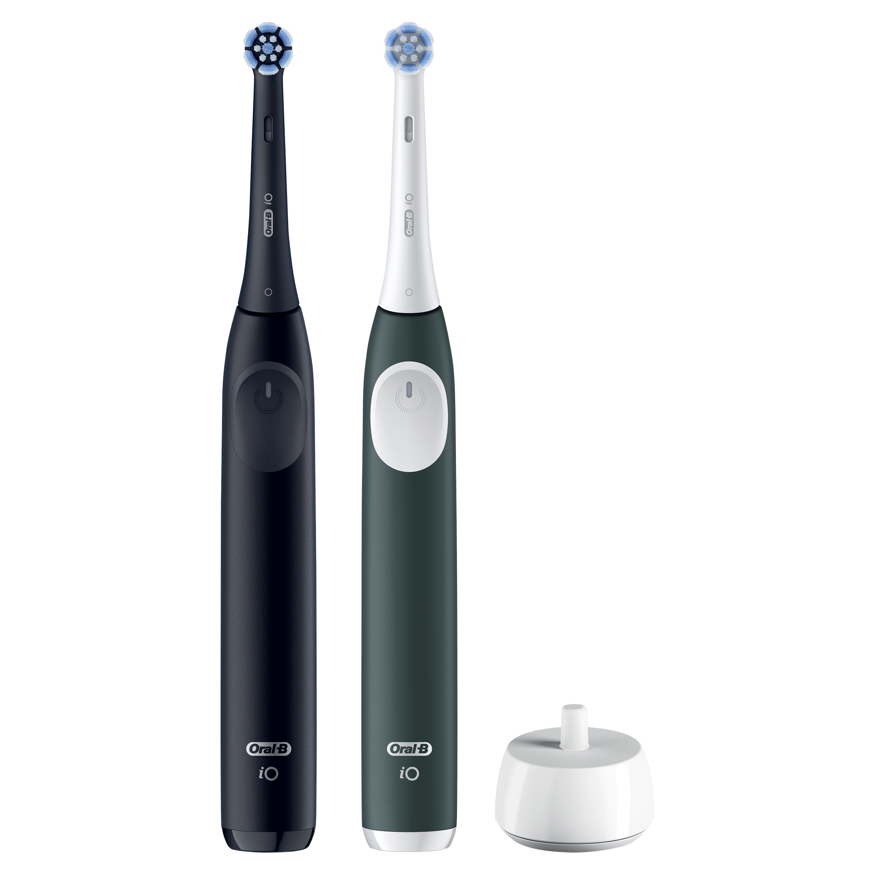 Oral-B iO 2 Pack Dúo de Cepillos Eléctricos Negro y Verde Bosque con 2 cabezales