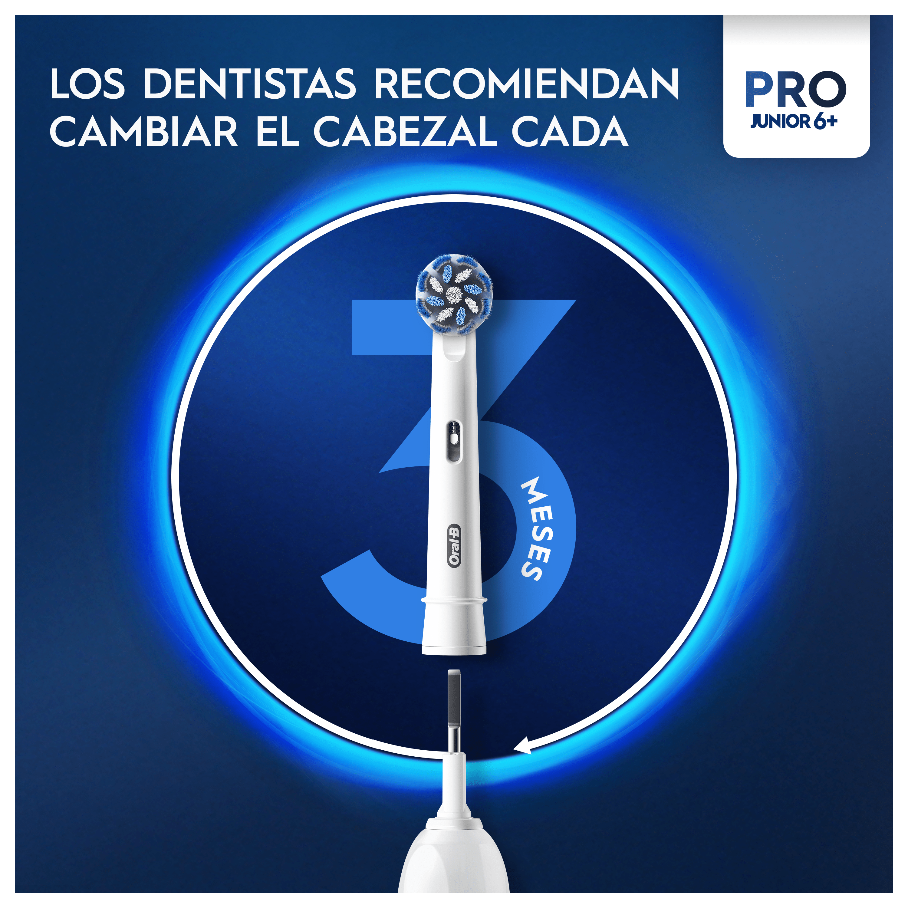 Oral-B Pro 3 Junior Frozen Cepillo Eléctrico con 2 Recambios