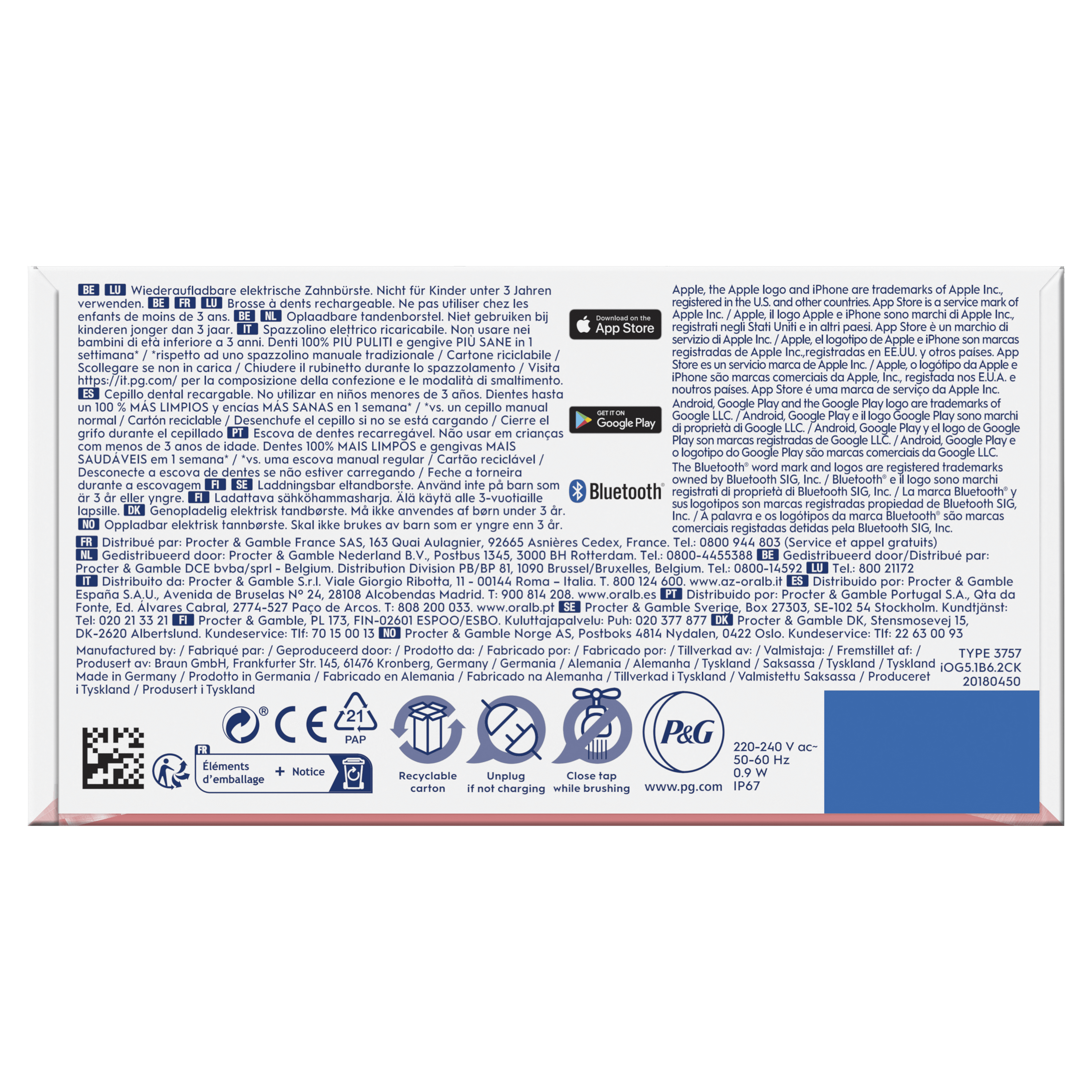 Oral-B iO 5 Cepillo Eléctrico Rosa con 1+2 cabezal