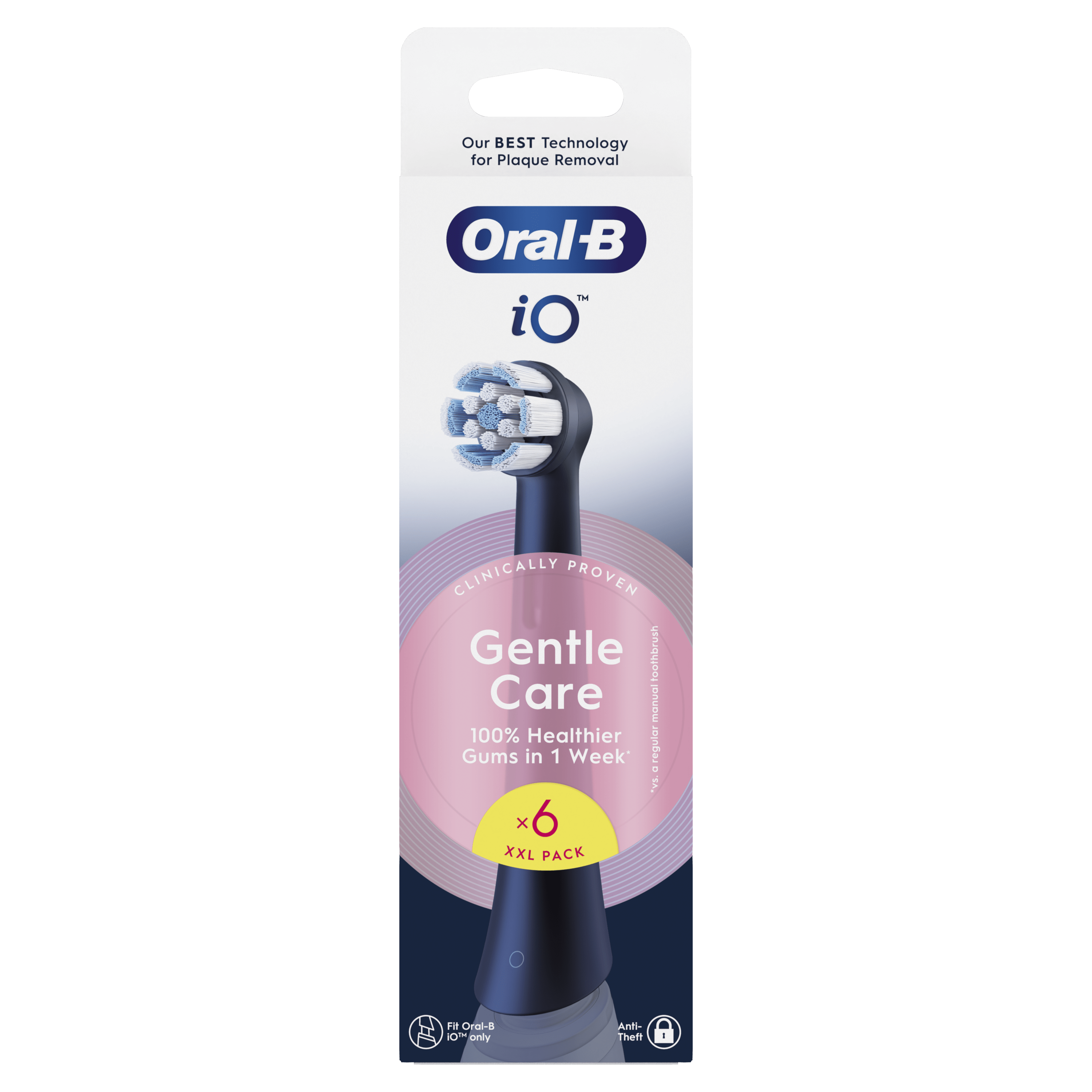 Oral-B iO - 6 brossettes Radiant White Blanches - 18 mois