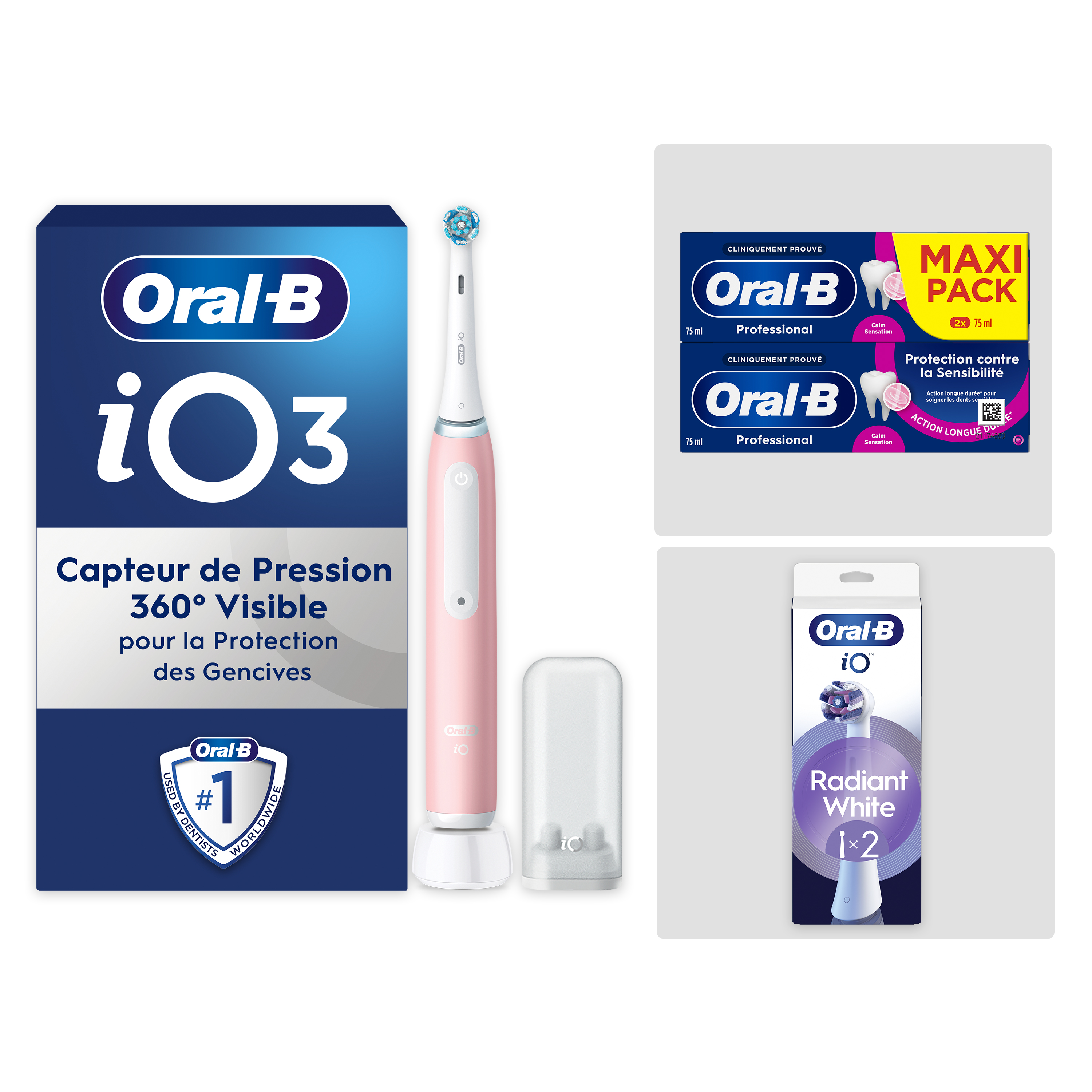 Oral-B iO3 Rose Pack Sensibilité