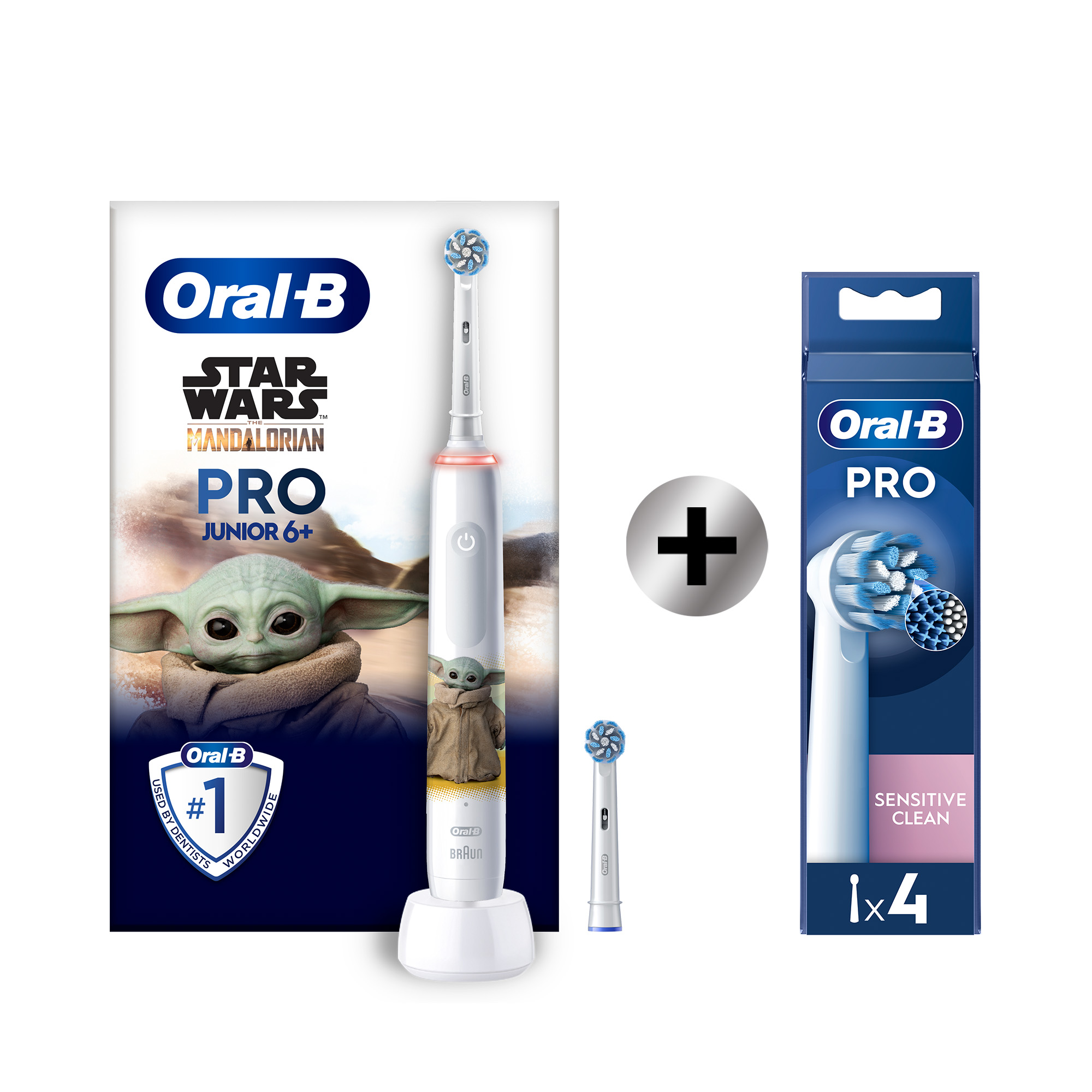 Oral-B Pro3 Junior Brosse à dents électrique avec 2 brossettes + 4 brossettes
