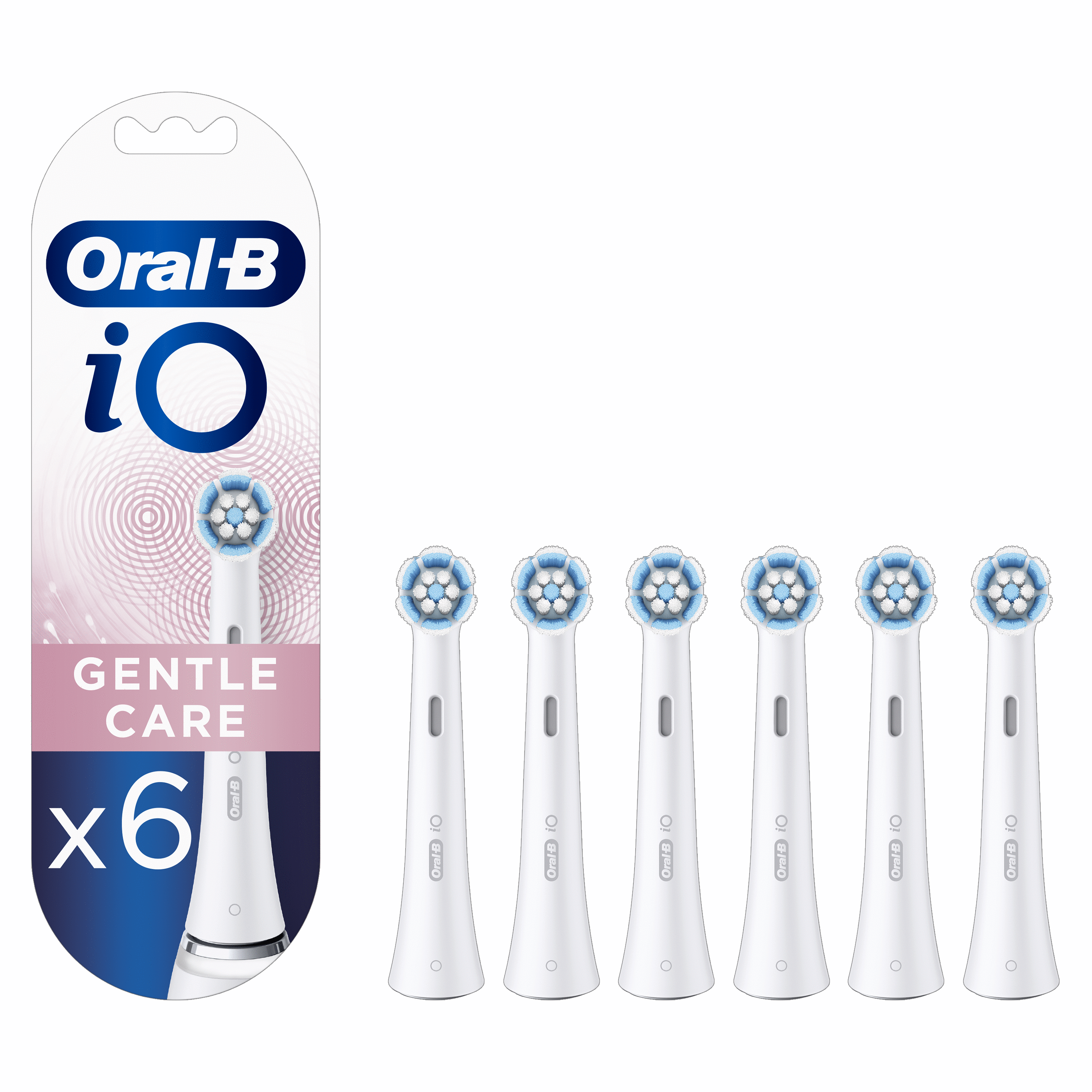 Oral-B iO - 6 brossettes Gentle Care Blanches - 18 mois