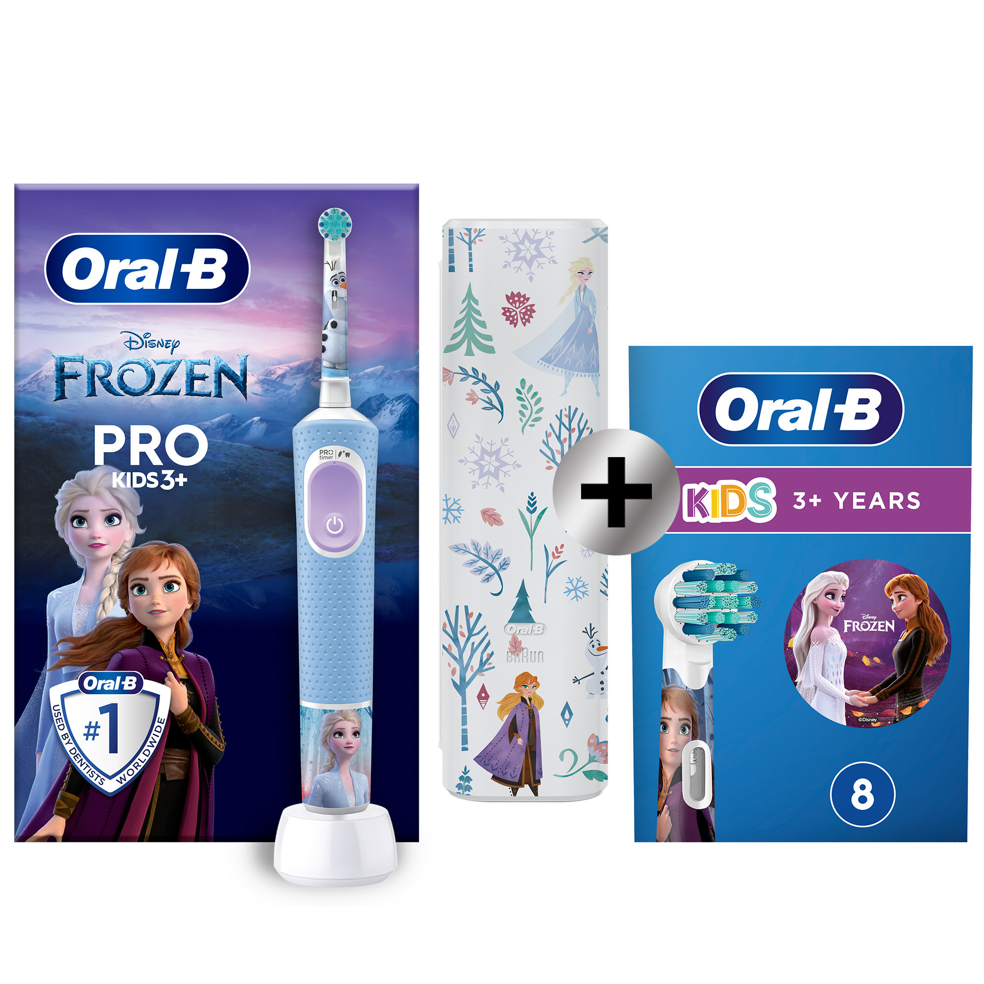 Oral-B Vitality Reine des neiges Kids Brosse à dents électrique + 8 brossettes