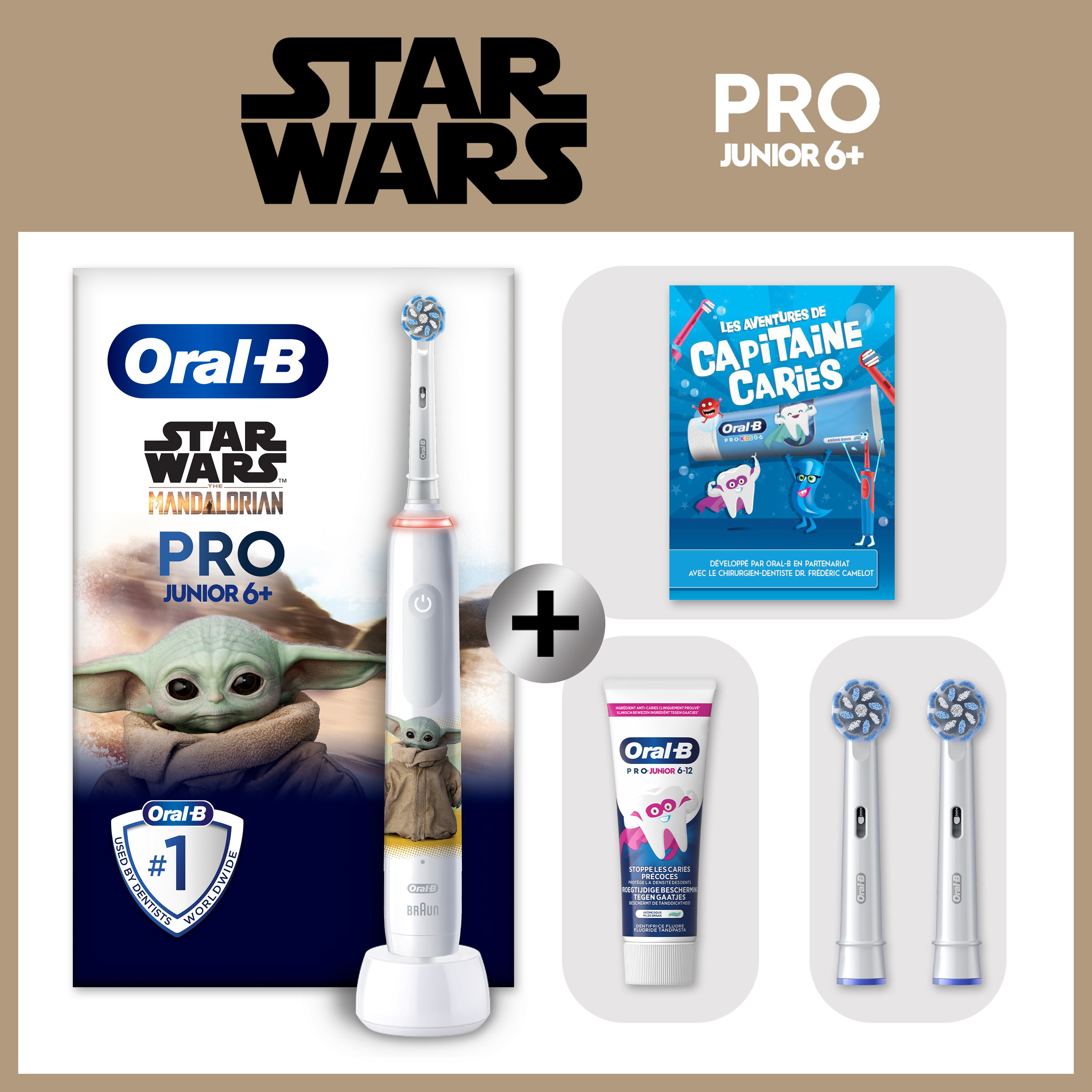 Oral-B kit de soins dentaires pour enfants - Star Wars - 6 ans et +