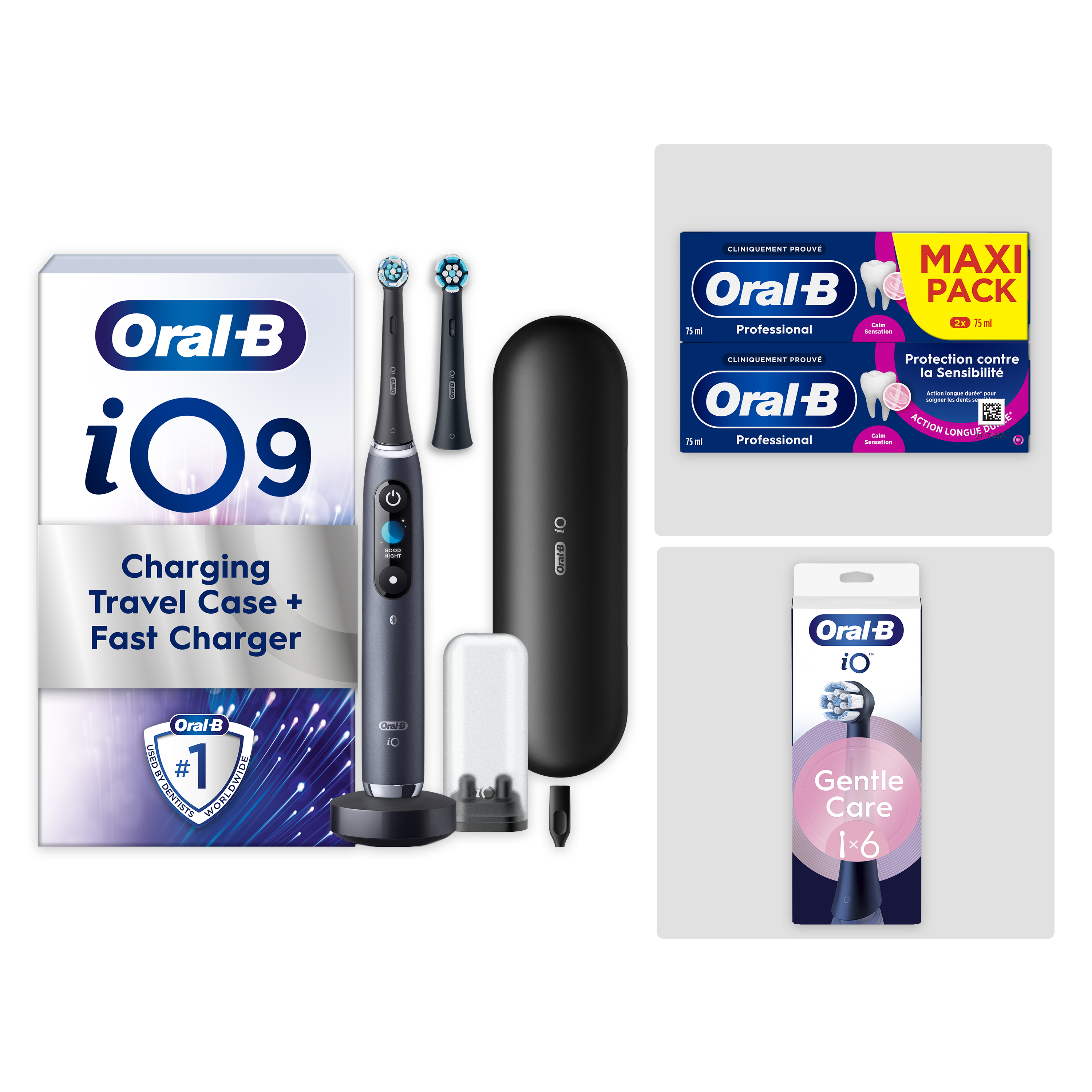 Oral-B iO9 Noire Pack Sensibilité