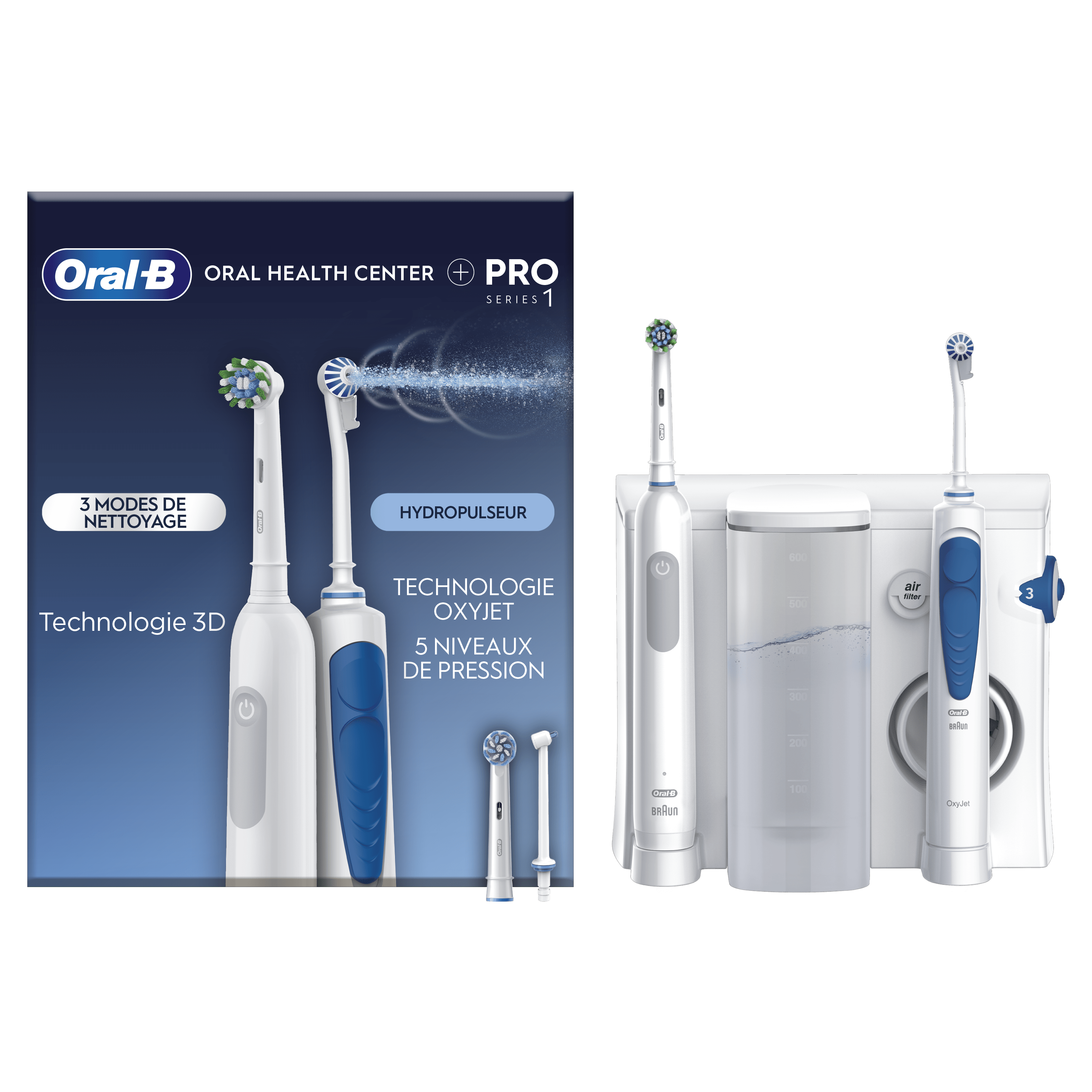 Oral-B Pro1 Brosse à dents électrique et Hydropulseur de santé