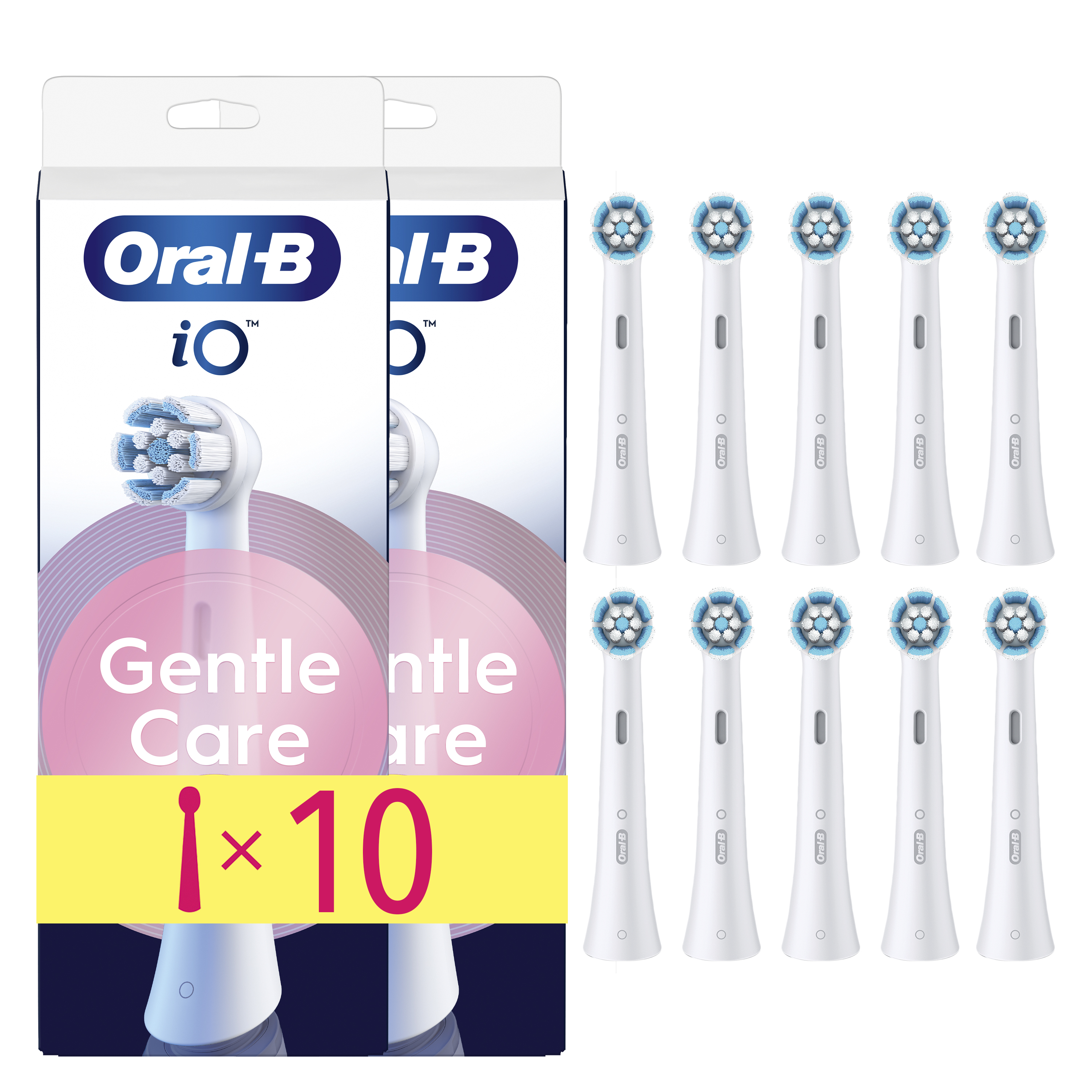 Oral-B iO - 10 brossettes Gentle Care Blanches - 30 mois