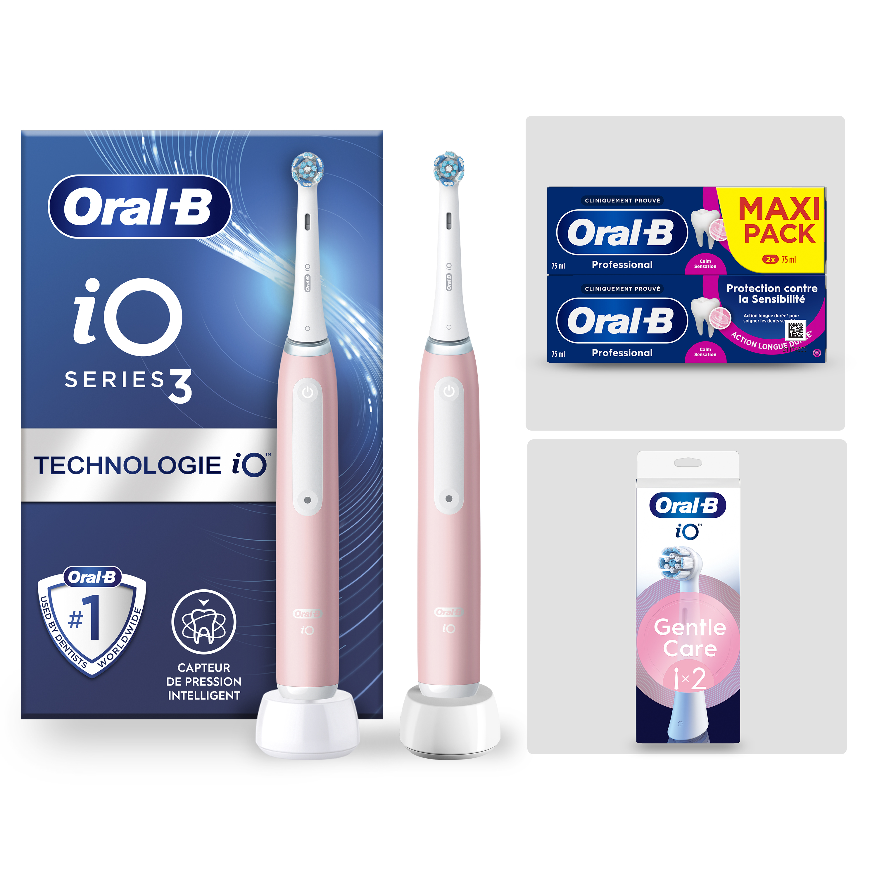 Oral-B iO3 Rose Pack Sensibilité