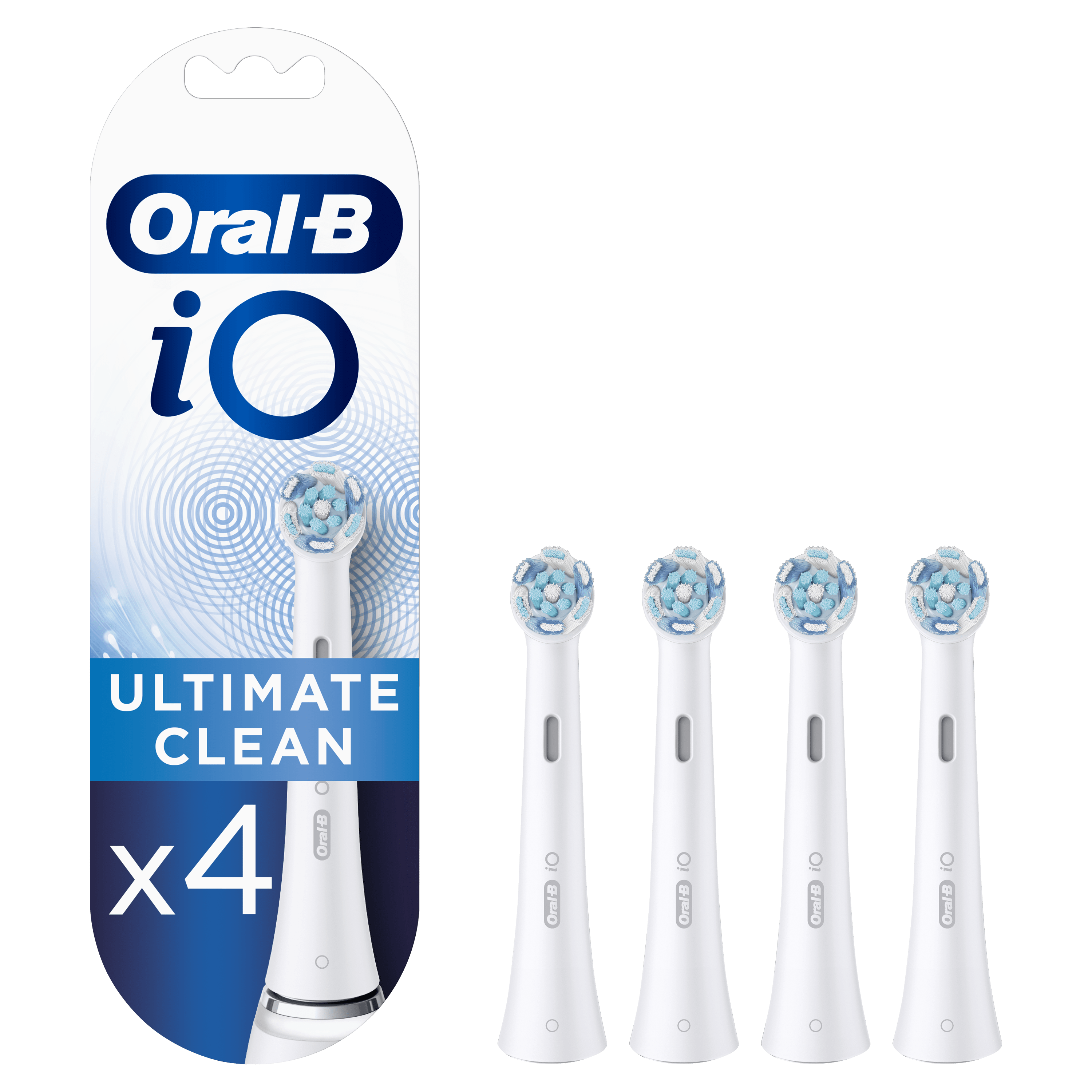 Oral-B iO - 4 brossettes Ultimate Clean Blanches - 12 mois