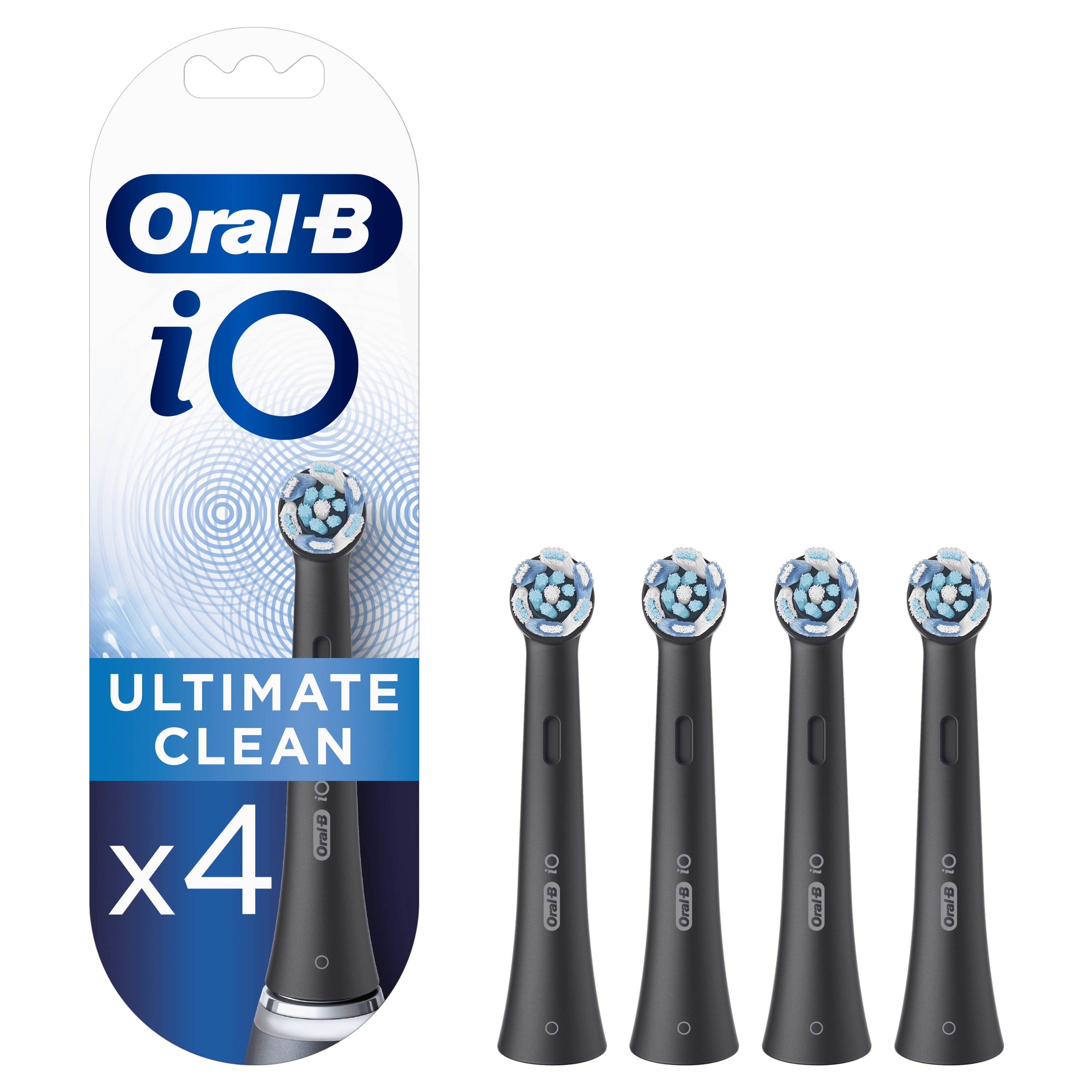 Oral-B iO - 4 brossettes Ultimate Clean Noires - 12 mois