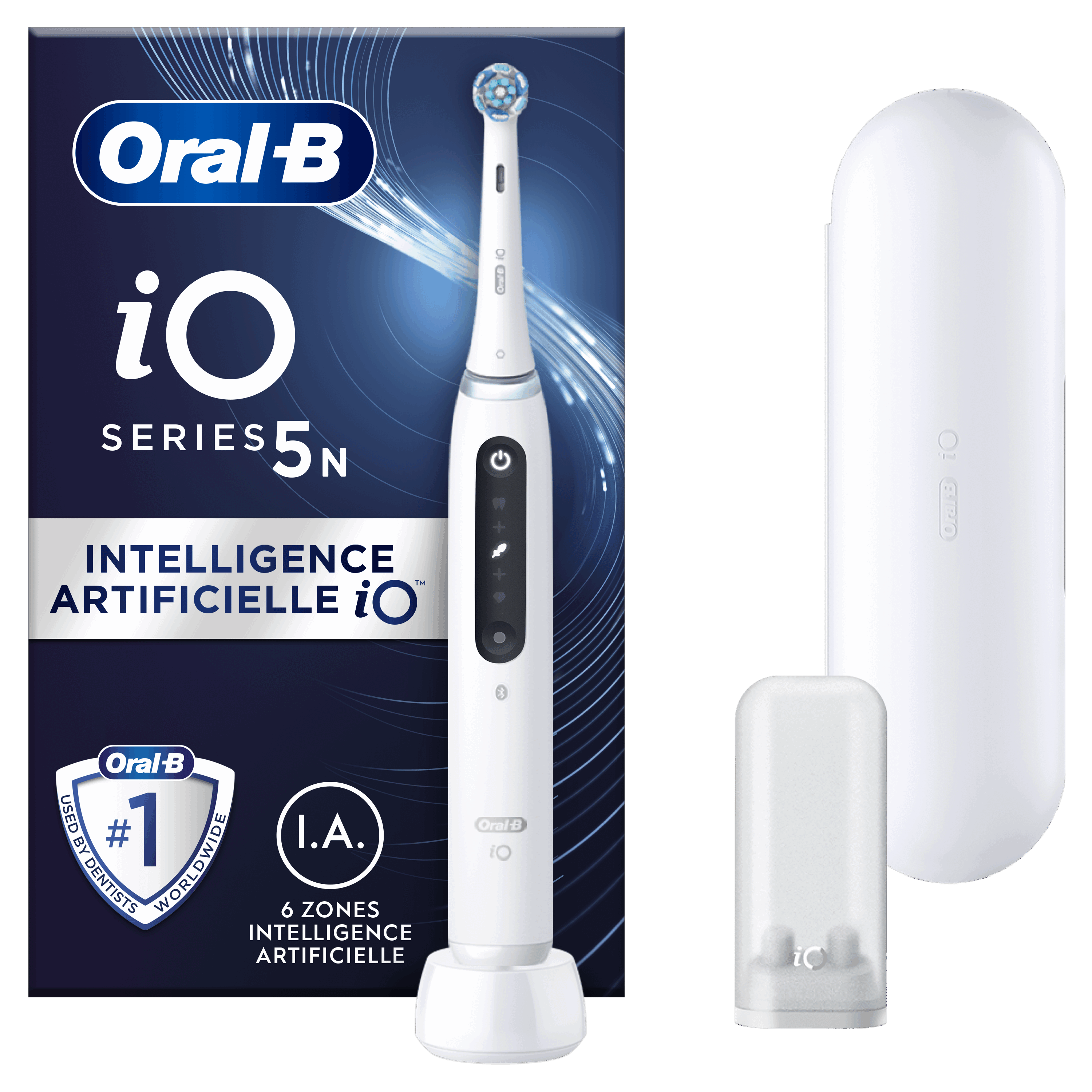 Oral-B iO 5 Blanche Brosse à dents électrique avec brossette