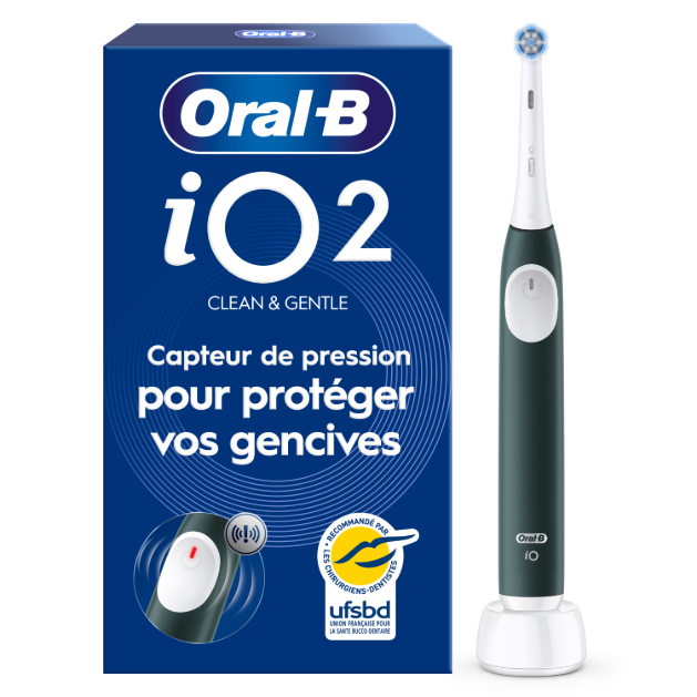 Oral-B iO2 Brosse À Dents Électrique Vert Forêt, 1 Brossette: retailer-supplied image