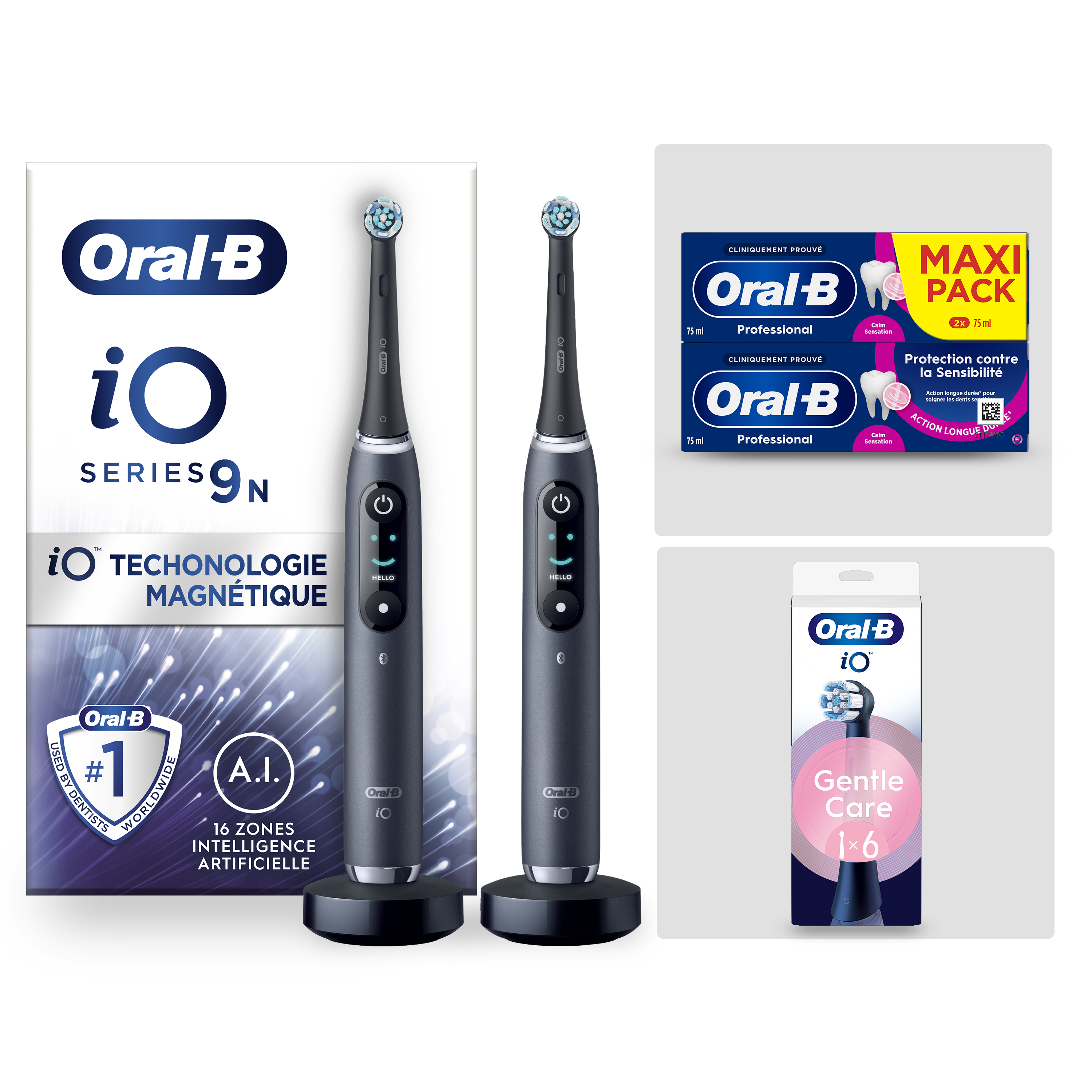 Oral-B iO9 Noire Pack Sensibilité