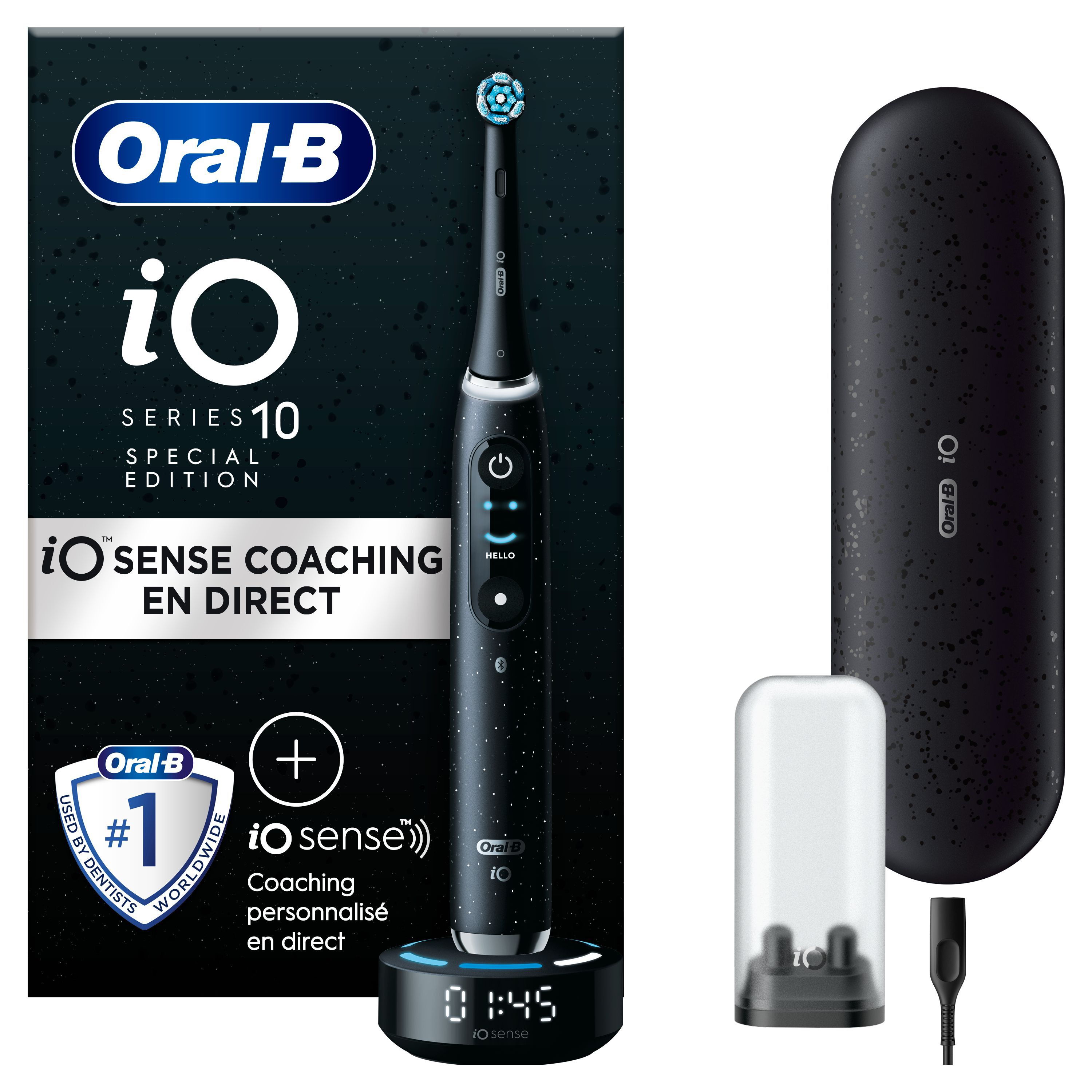 Oral-B iO 10 Noire Edition Spéciale Brosse à dents électrique avec brossette