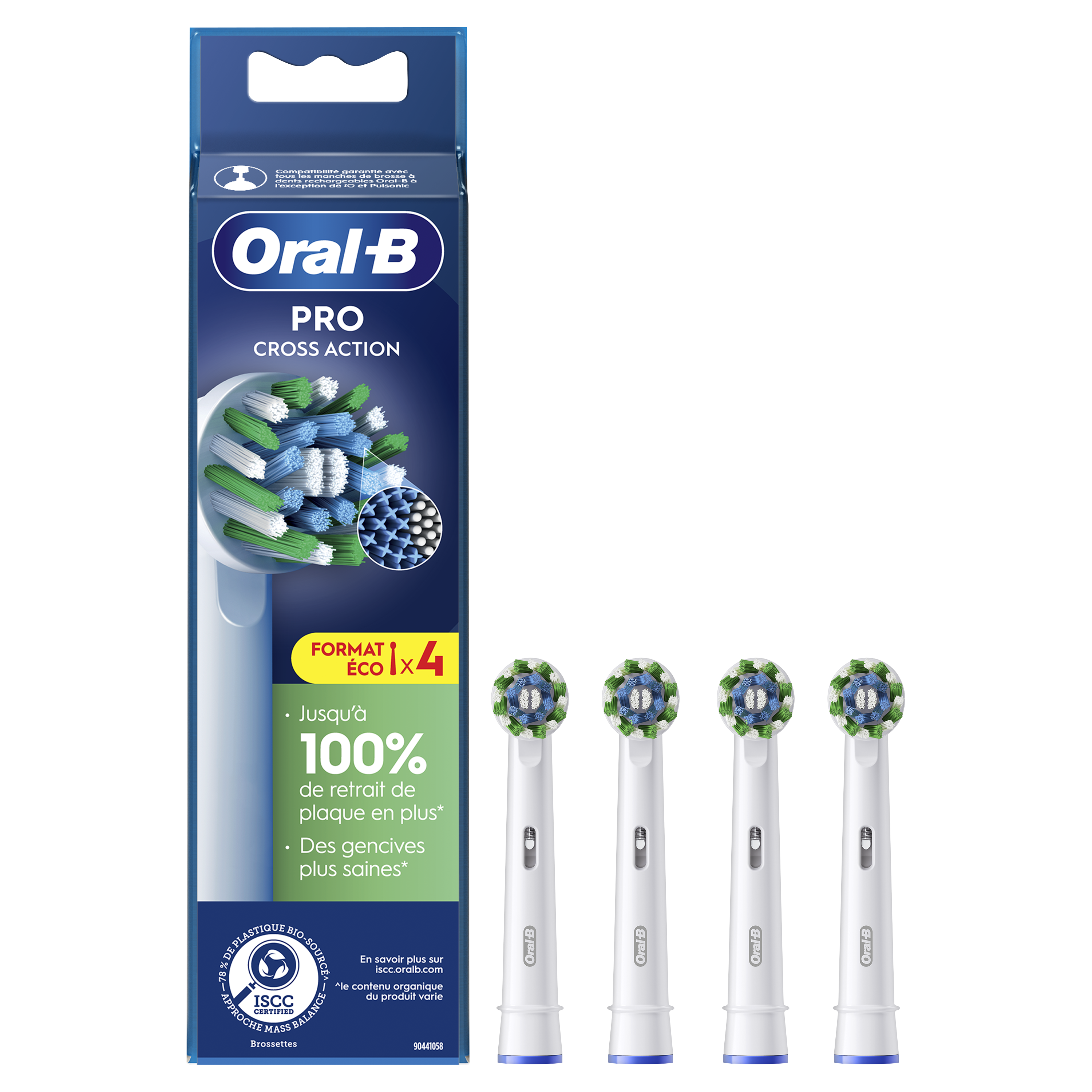 Oral-B Pro Cross Action Brossettes Pour Brosse À Dents, Pack De 4 Unités