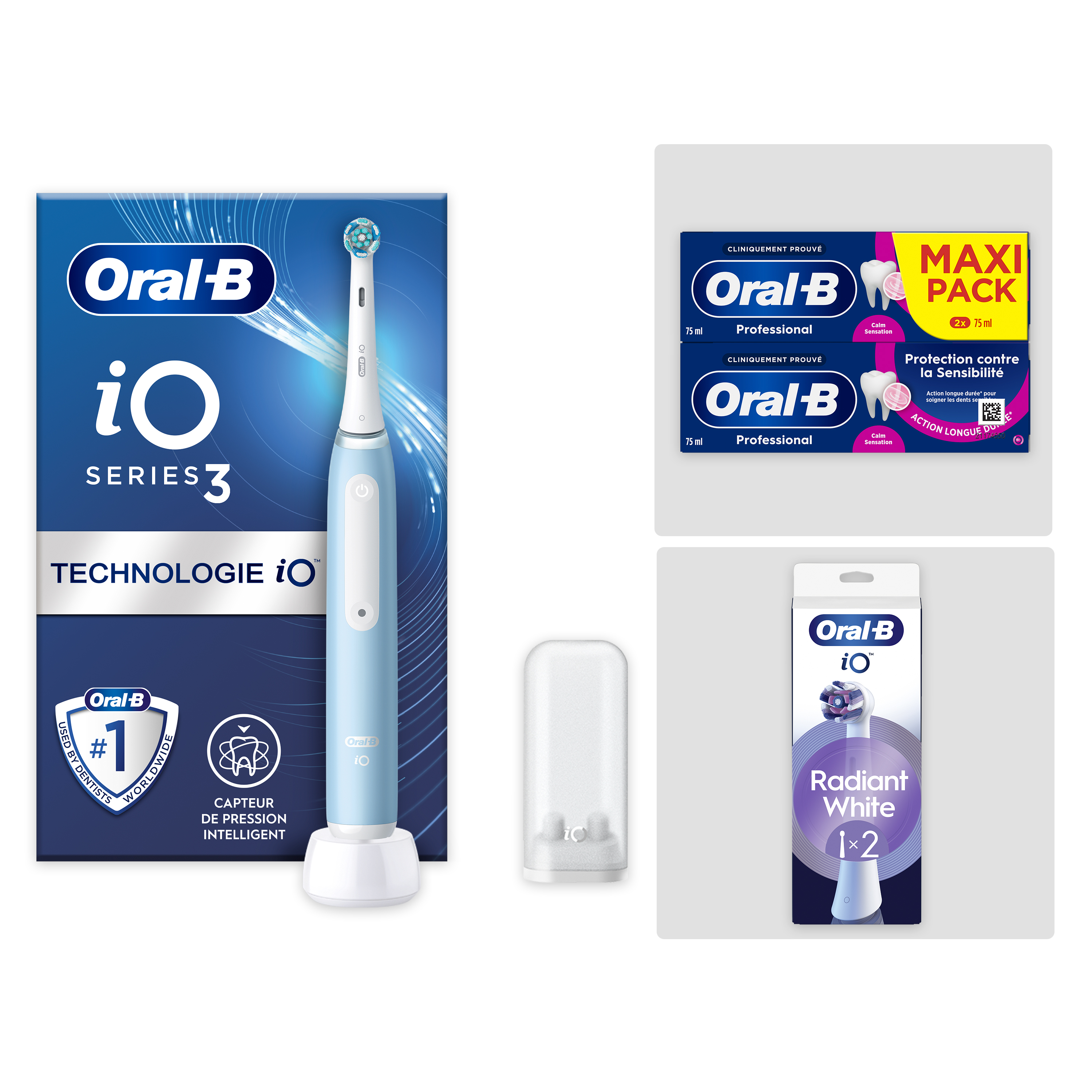 Oral-B iO3 Bleue Pack Sensibilité