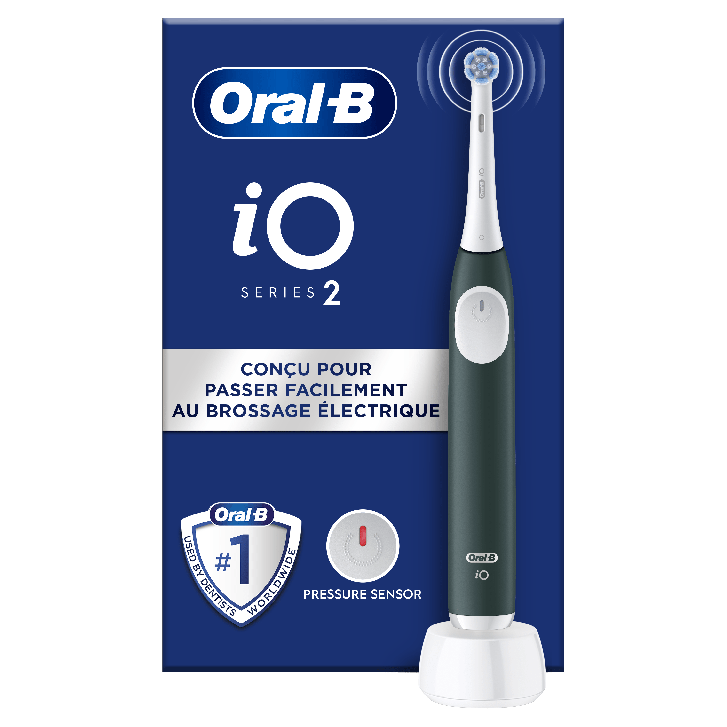 Oral-B iO2 Brosse À Dents Électrique Vert Forêt, 1 Brossette