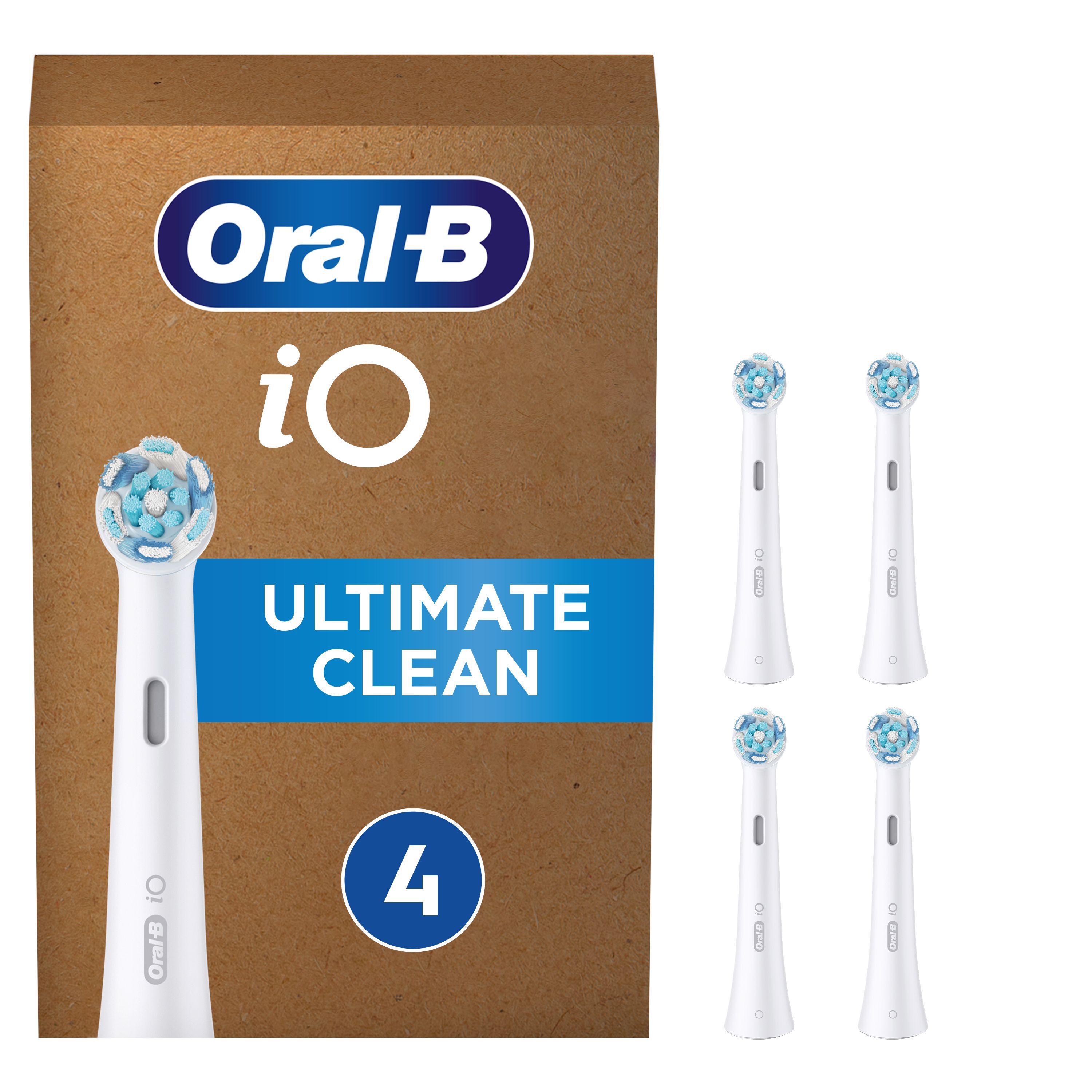 Oral-B iO - 4 brossettes Ultimate Clean Blanches - 12 mois