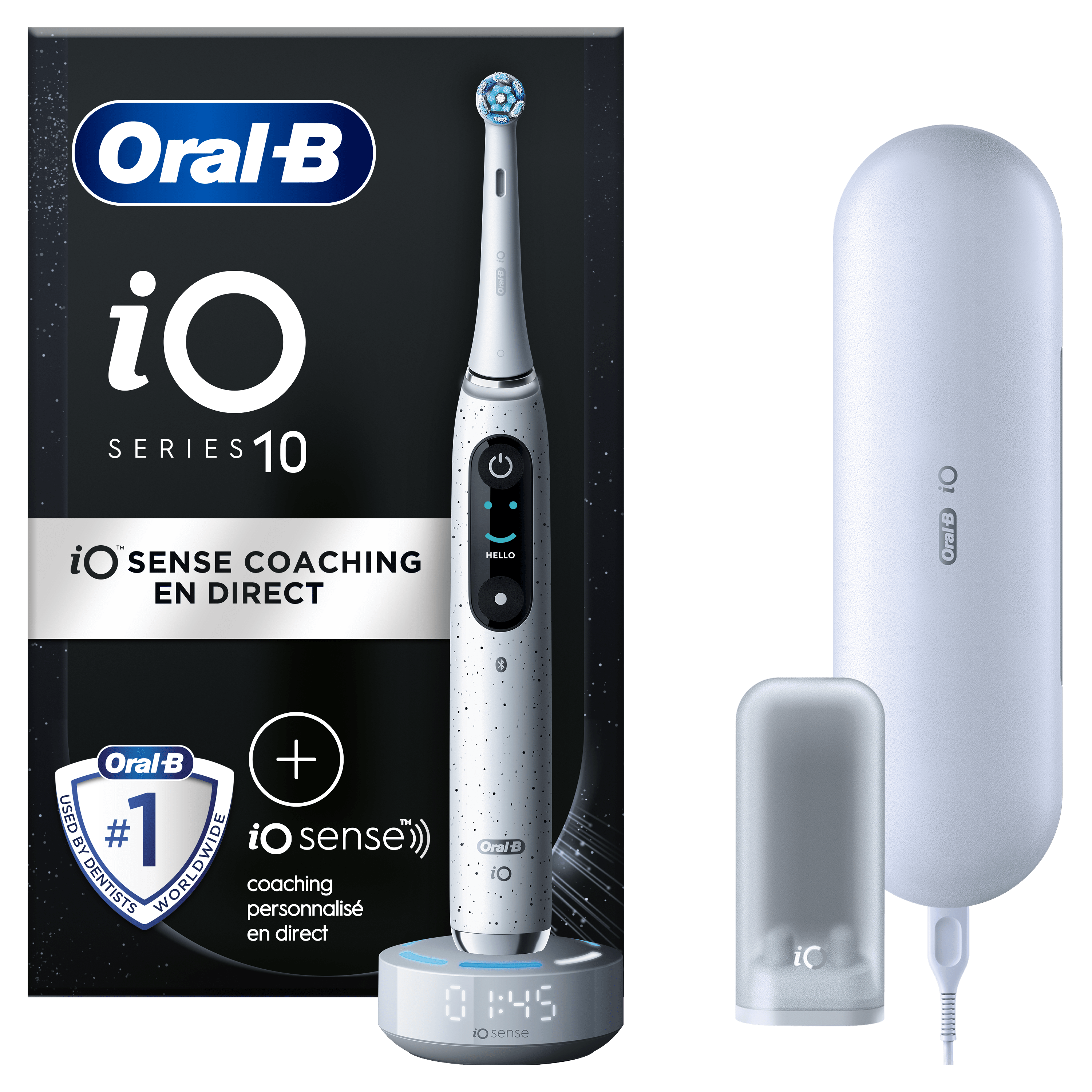 Oral-B iO 10 Blanche Brosse à dents électrique avec brossette