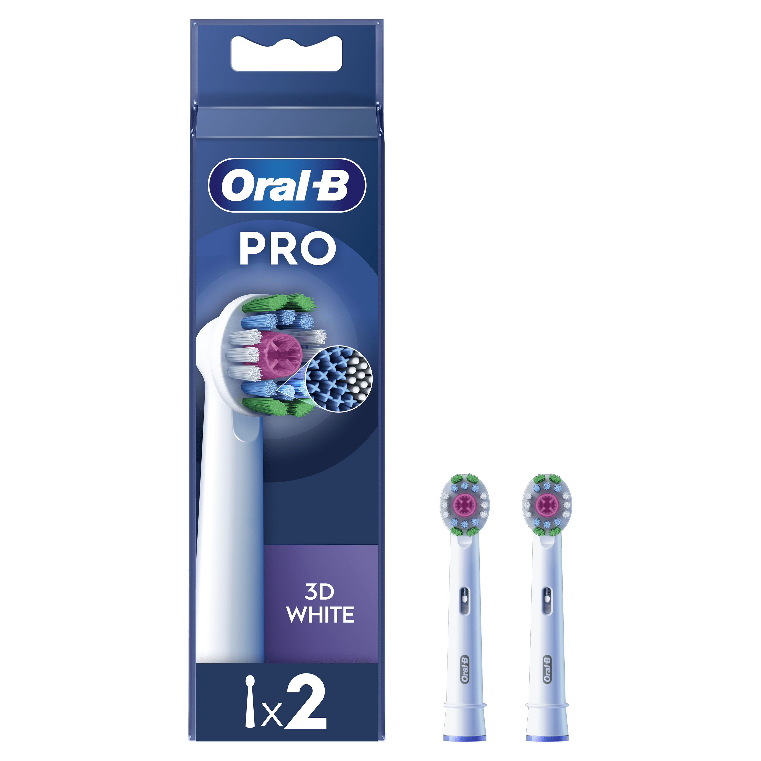 Oral-B Pro 3D White Brossettes Pour Brosse À Dents, Pack De 2 Unités