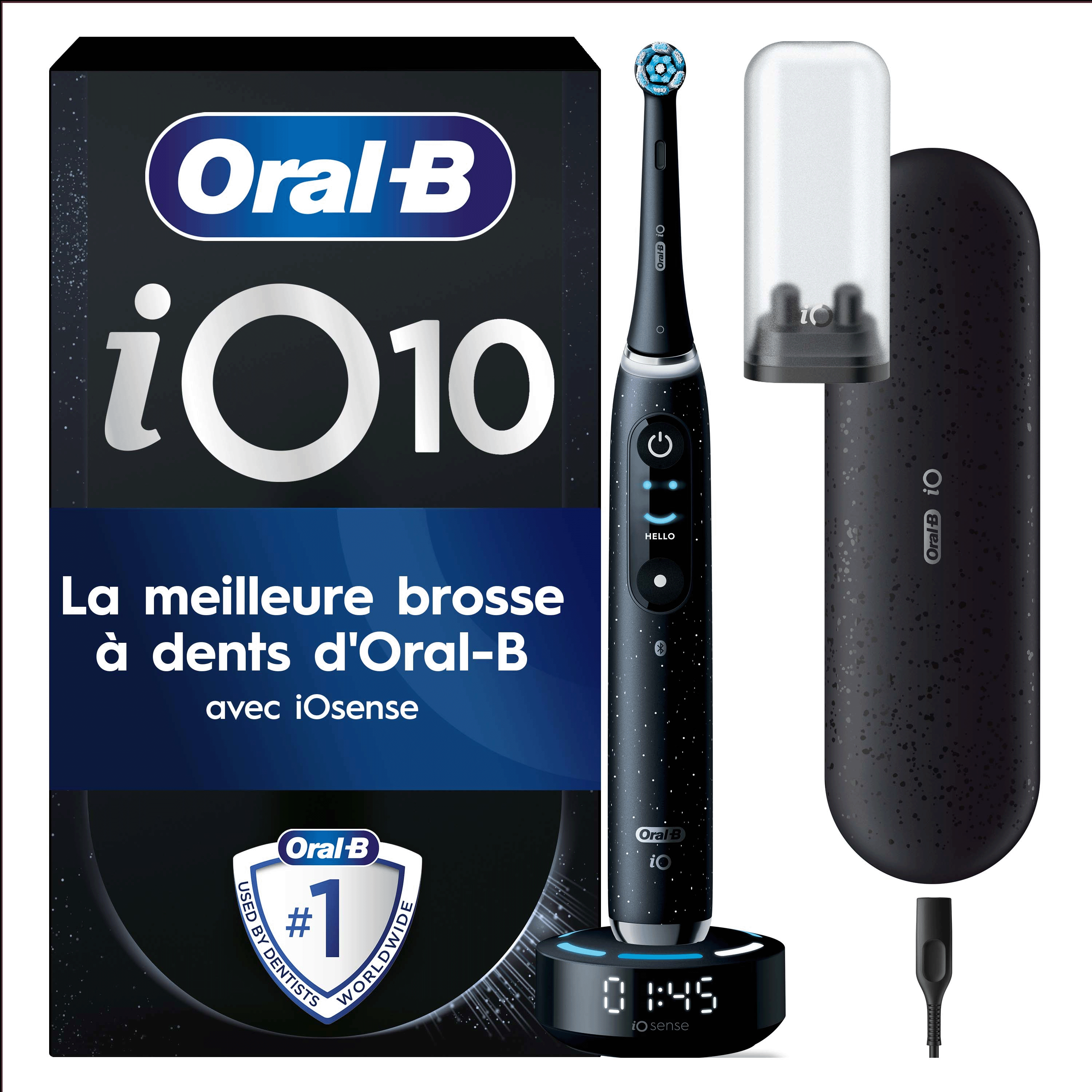 Oral-B iO 10 Noire Edition Spéciale Brosse à dents électrique avec brossette
