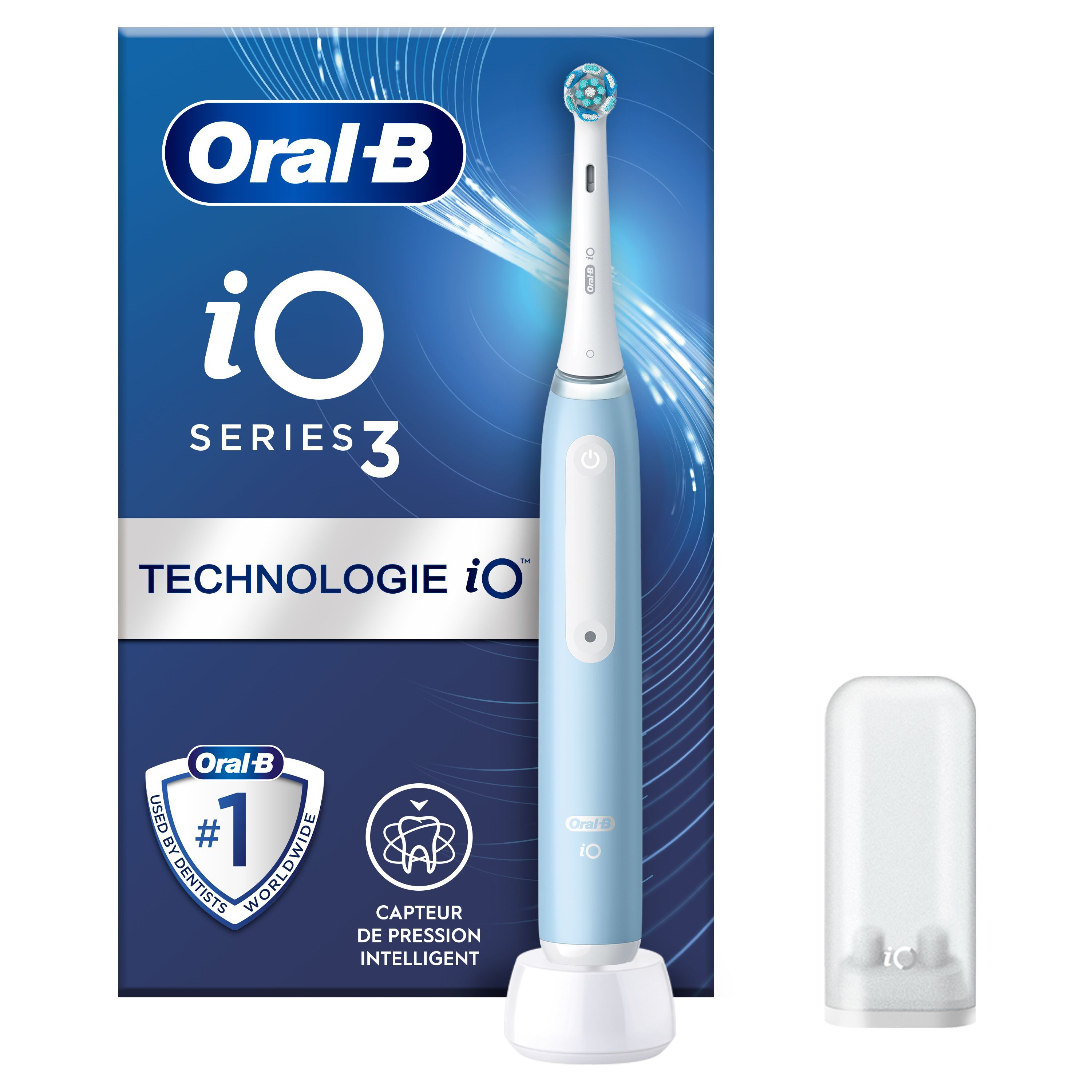 Oral-B iO 3 Bleue Brosse à dents électrique avec brossette