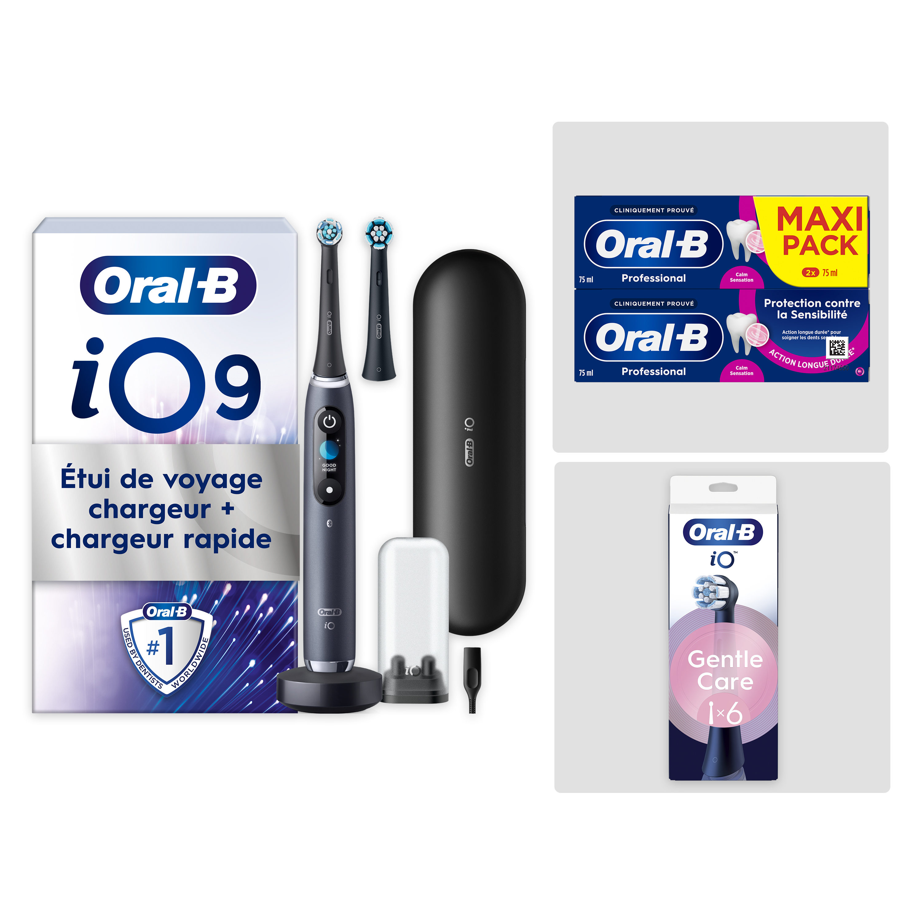 Oral-B iO9 Noire Pack Sensibilité