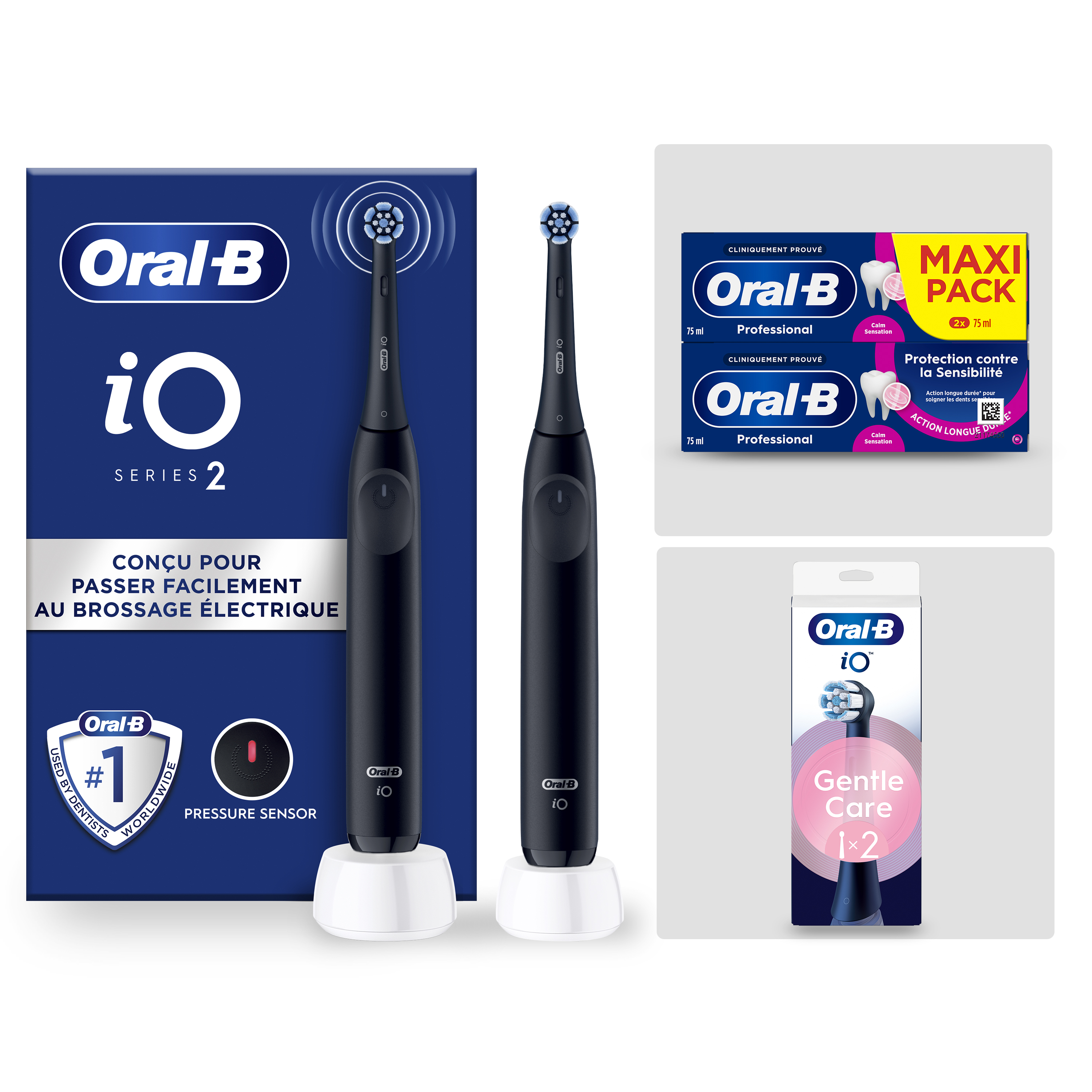 Oral-B iO2 Noire Pack Sensibilité
