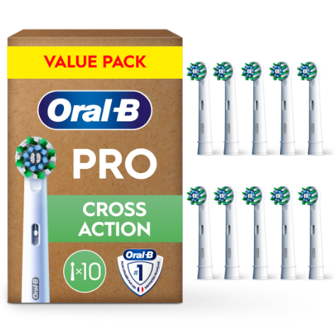 Oral-B brossettes CrossAction X-Filaments 10er FFU AMZ ONLY: retailer-supplied image