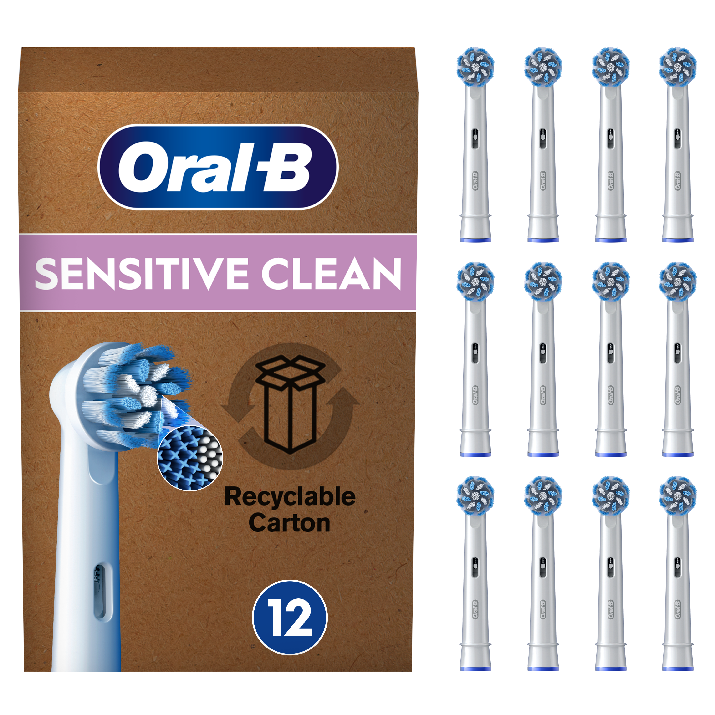 Oral-B Pro - 12 brossettes Sensitive Clean - 36 mois