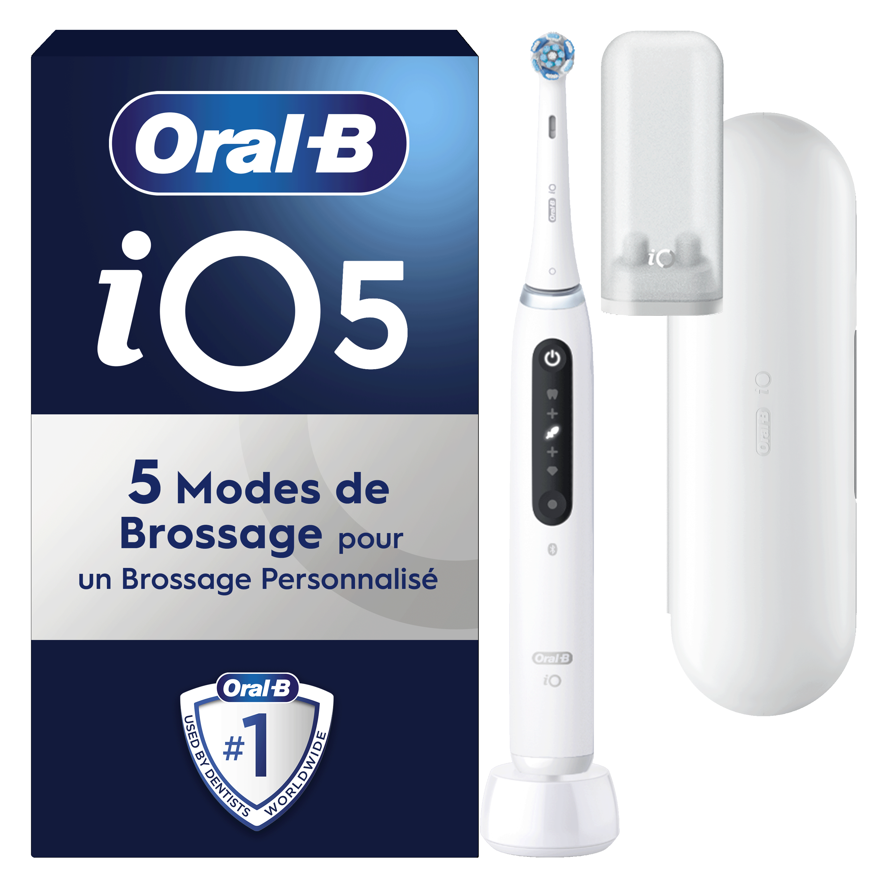 Oral-B iO 5 Blanche Brosse à dents électrique avec brossette