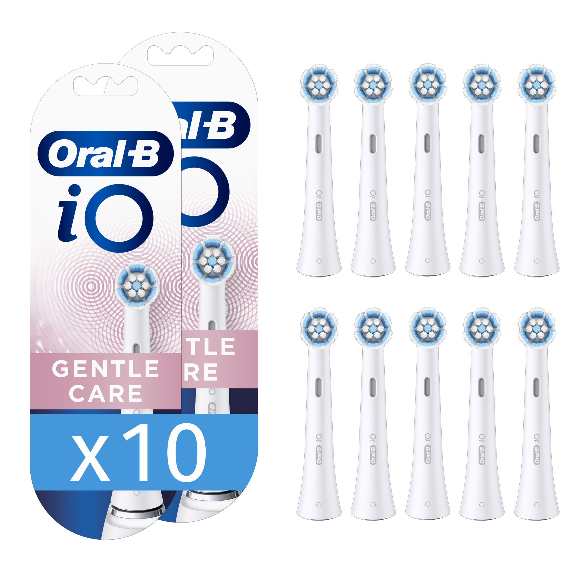 Oral-B iO - 10 brossettes Gentle Care Blanches - 30 mois