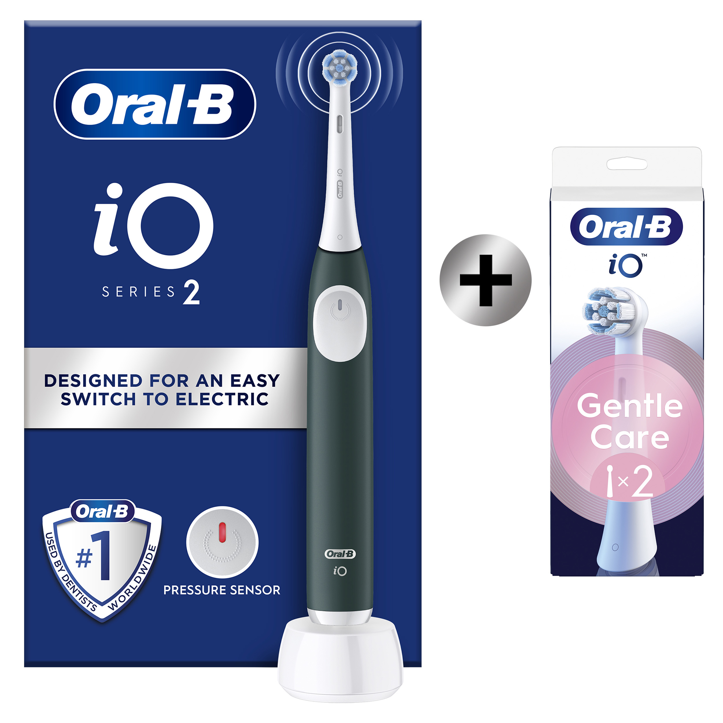 Oral-B iO2 Brosse À Dents Électrique Vert Forêt, 1 Brossette