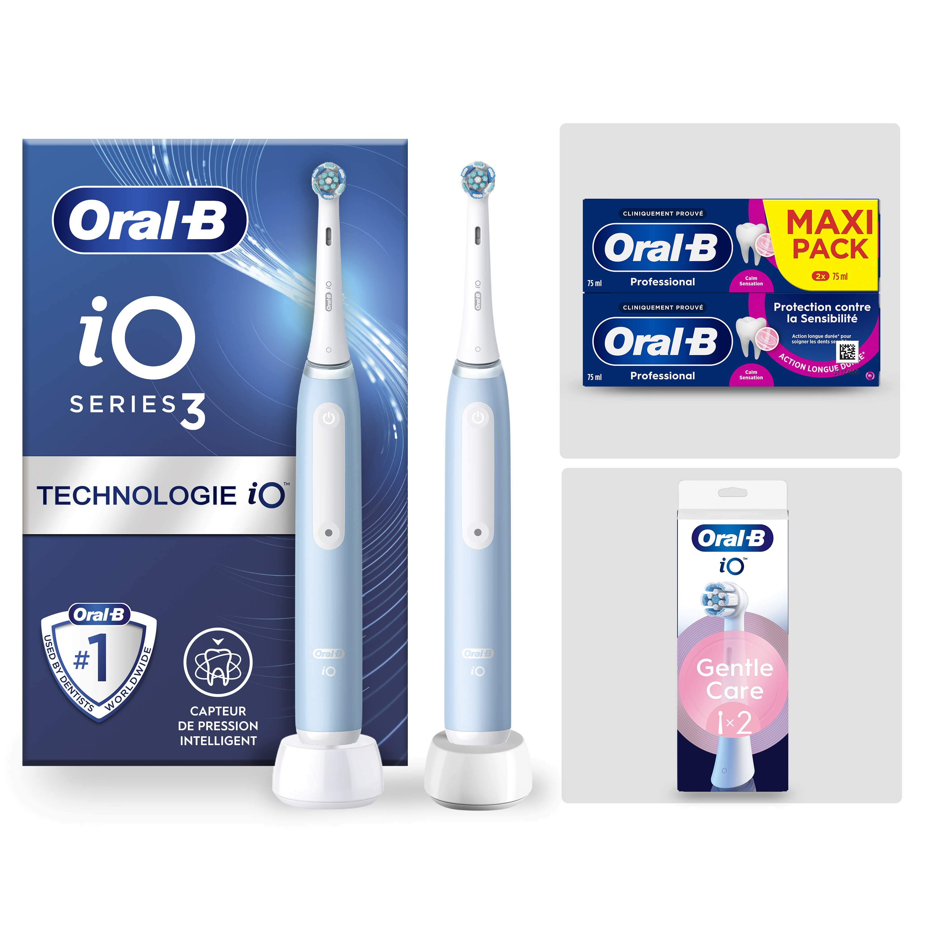 Oral-B iO3 Bleue Pack Sensibilité