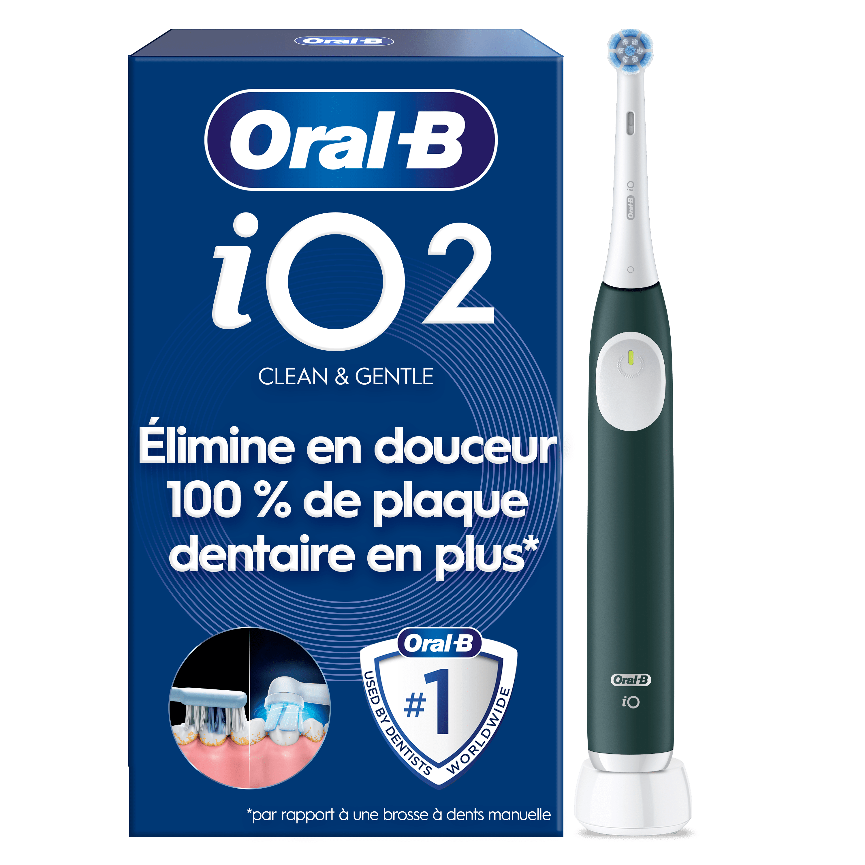 Brosse à dents électrique Oral-B iO 2 Verte, 1 brossette