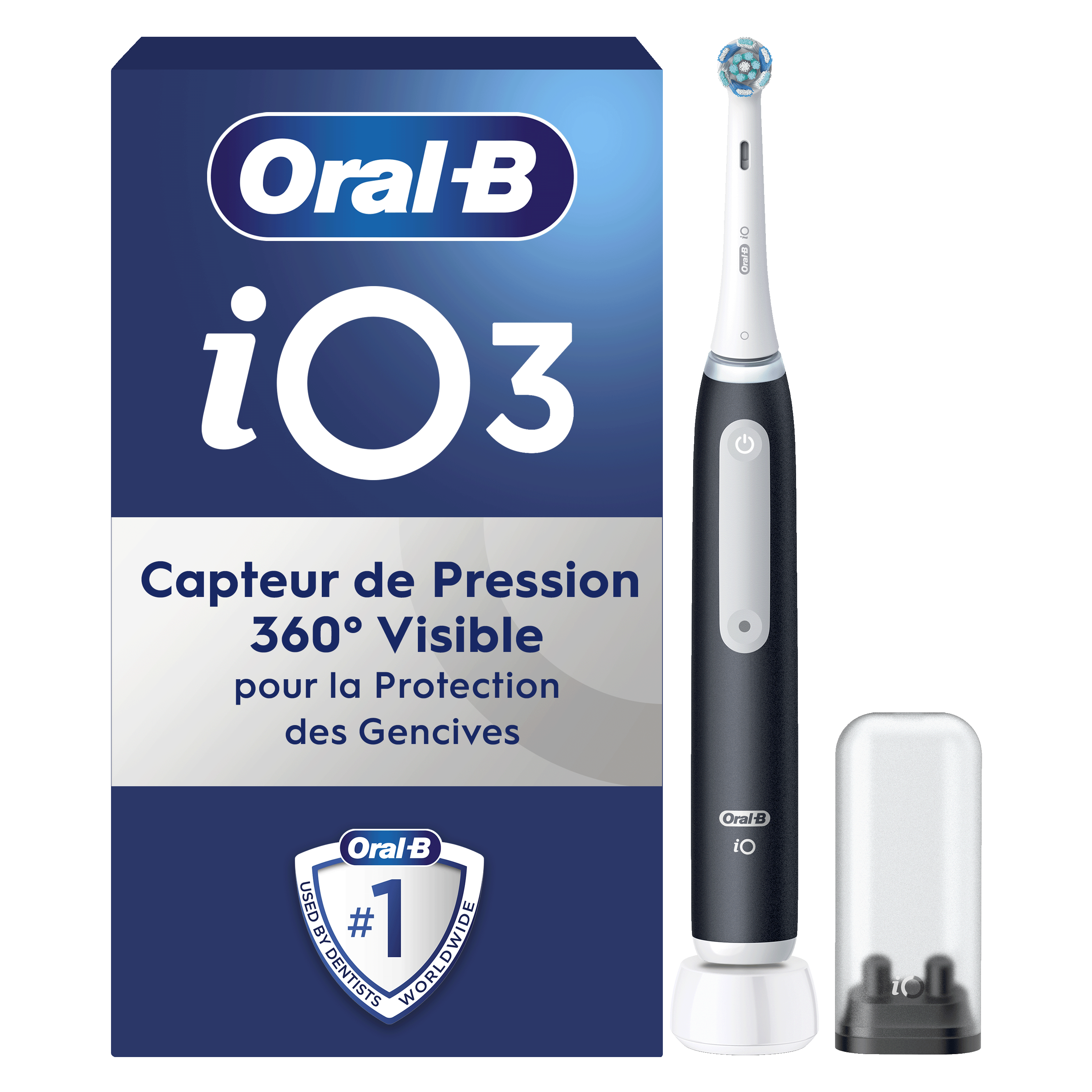 Oral-B iO 3 Noire Brosse à dents électrique avec brossette