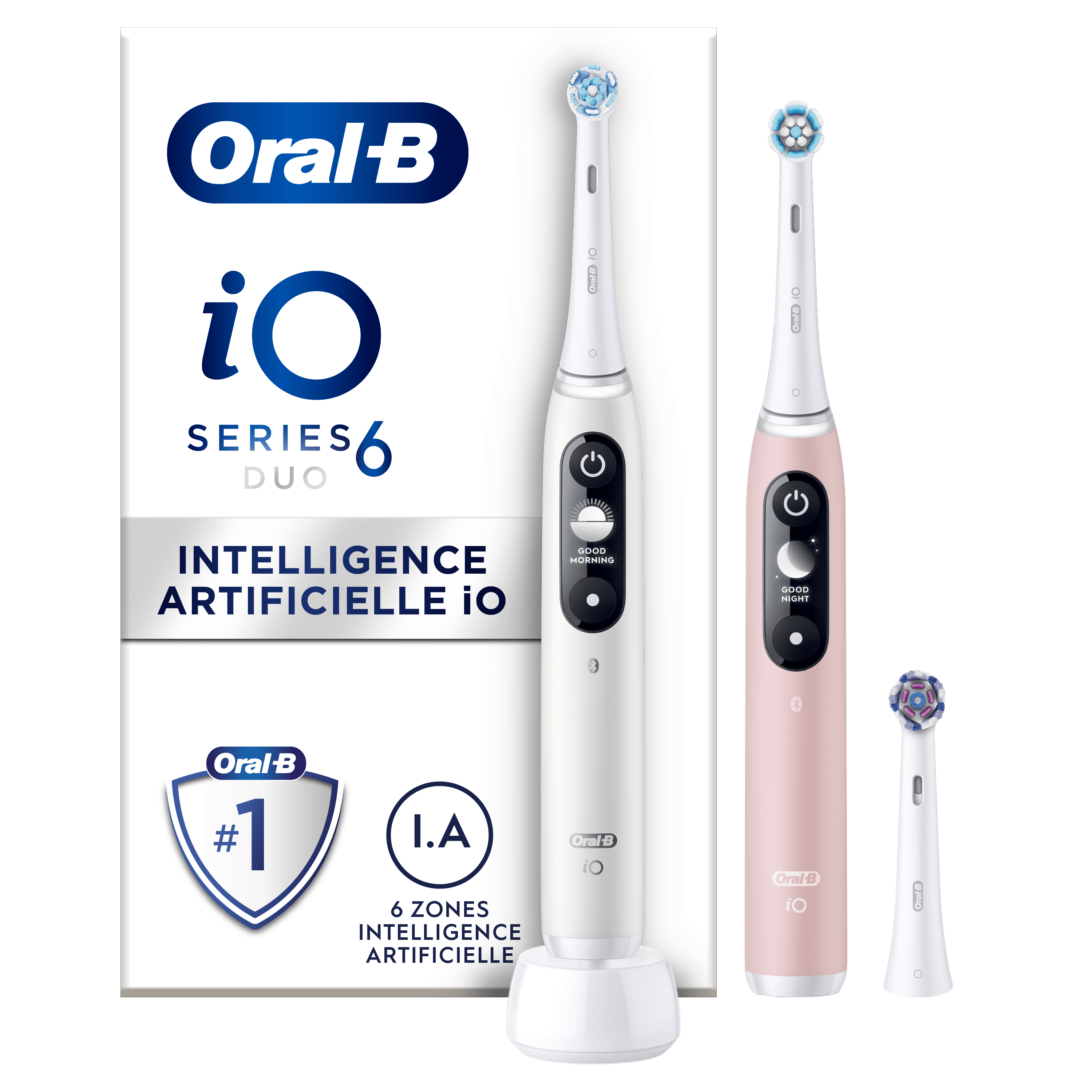 Oral-B iO 6 Pack 2 brosses à dents électriques avec 3 brossettes