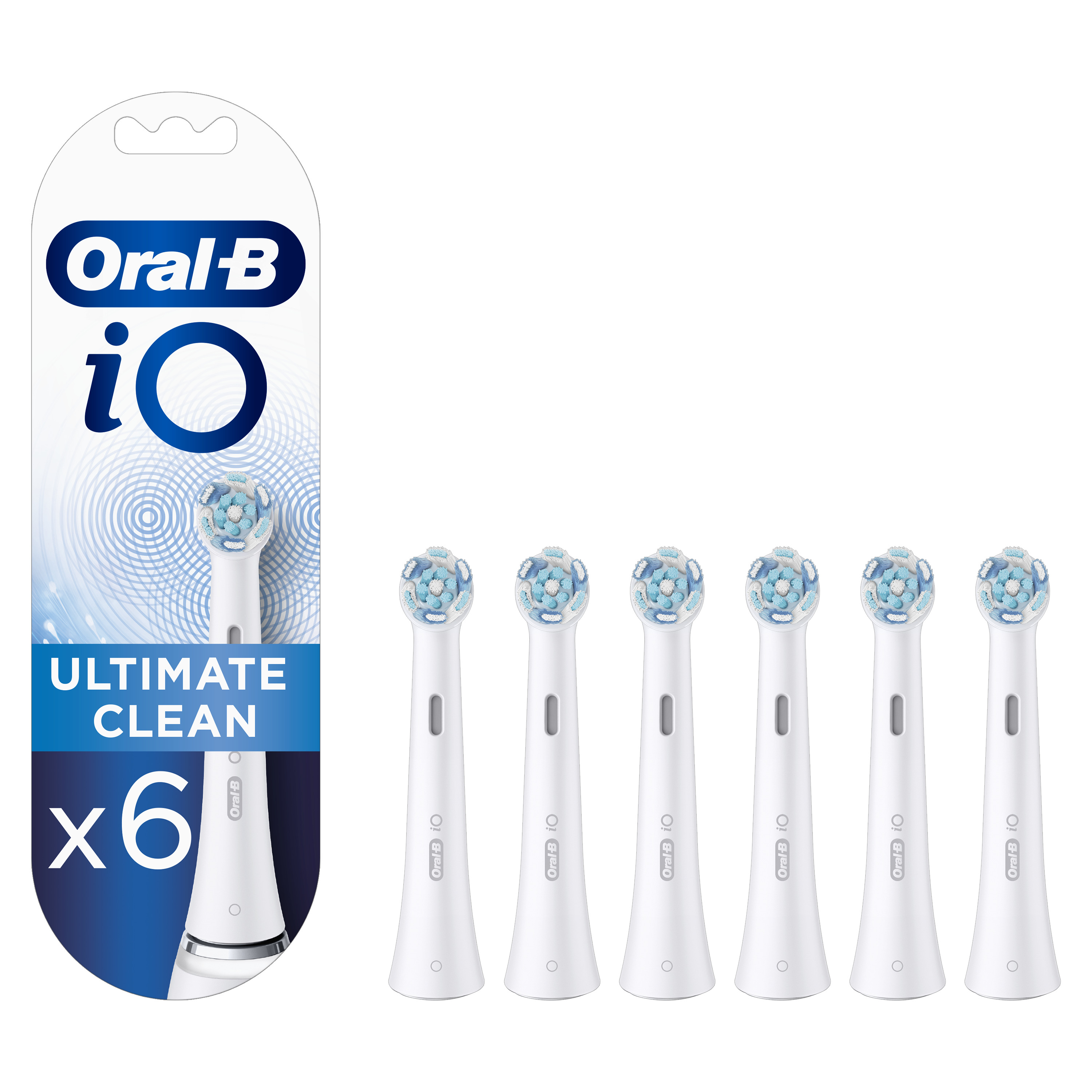 Oral-B iO - 6 brossettes Ultimate Clean Blanches - 18 mois