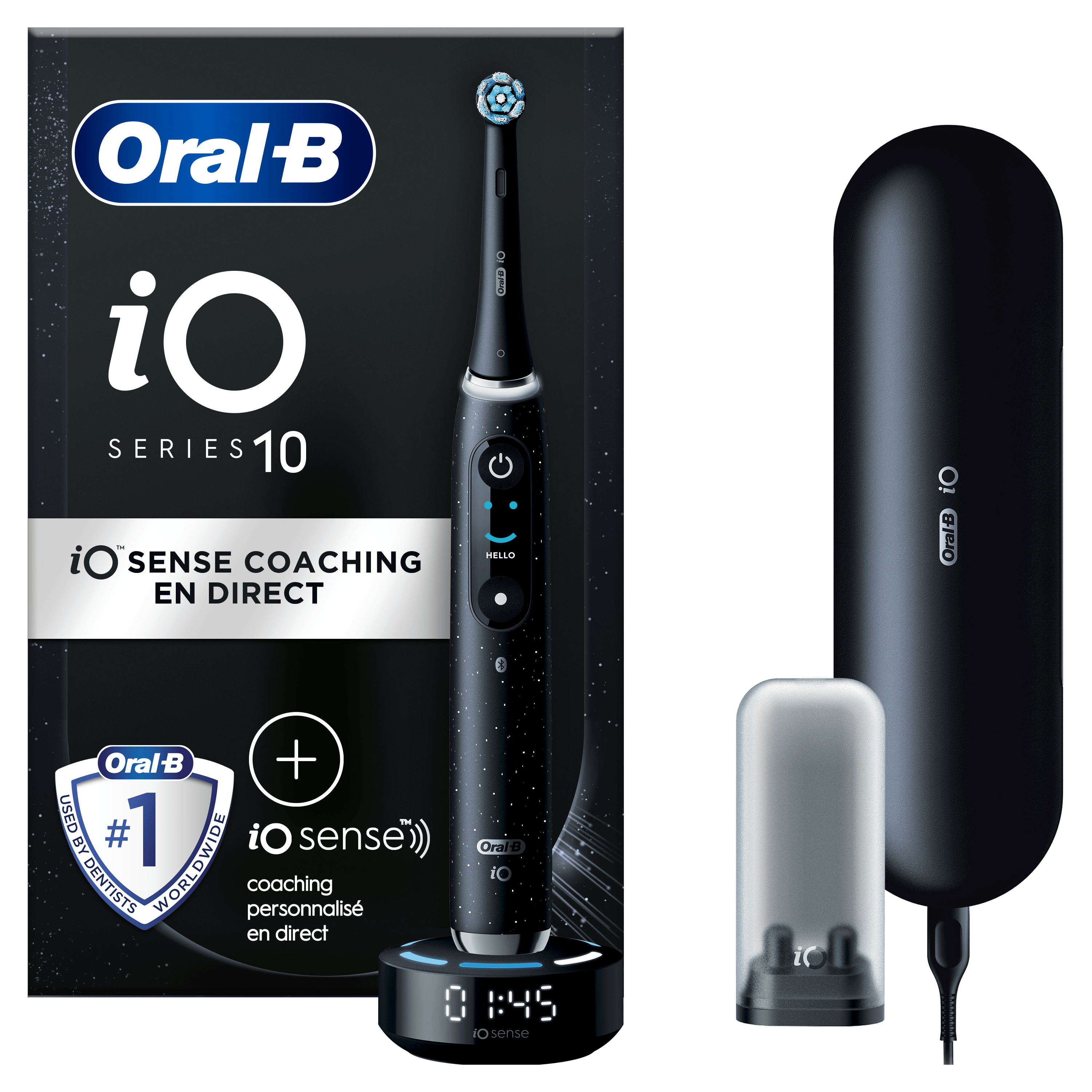 Oral-B iO 10 Noire Brosse à dents électrique avec brossette