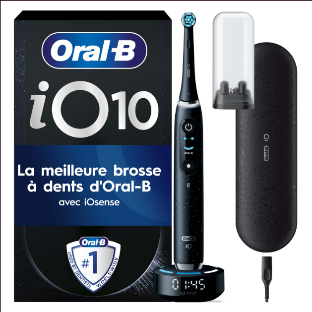 Oral-B iO 10 Noire Brosse à dents électrique avec brossette