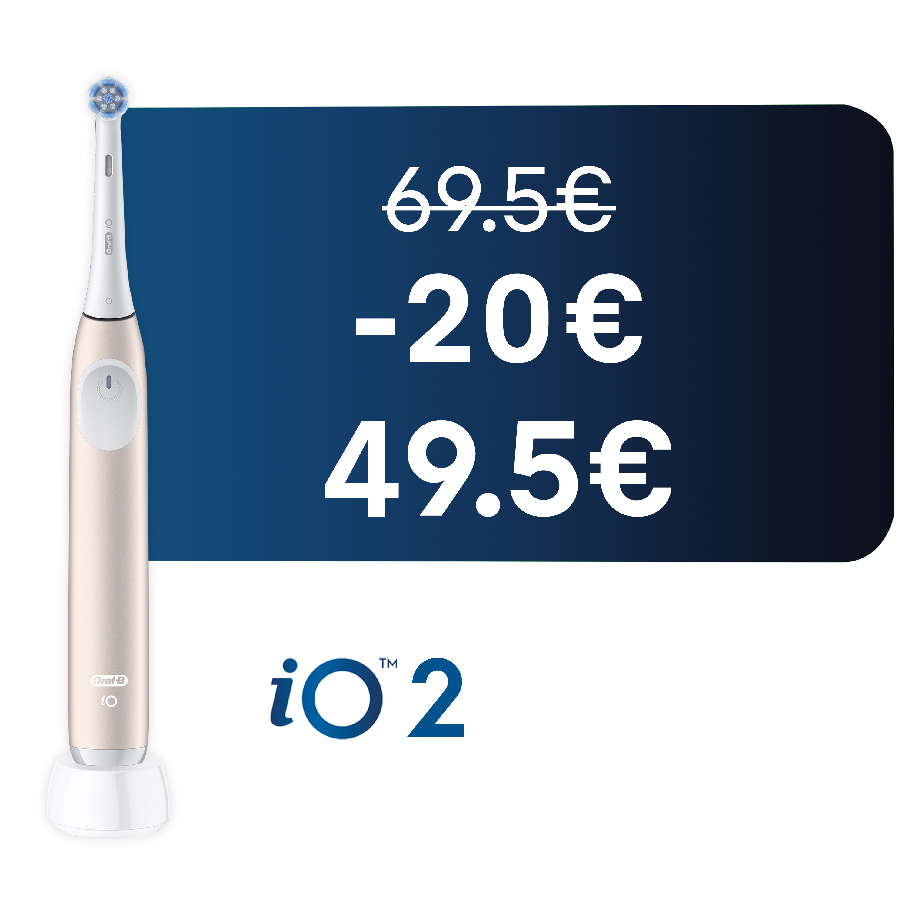 Oral-B iO2 Rose - Brosse à Dents Électrique avec 1 brossette
