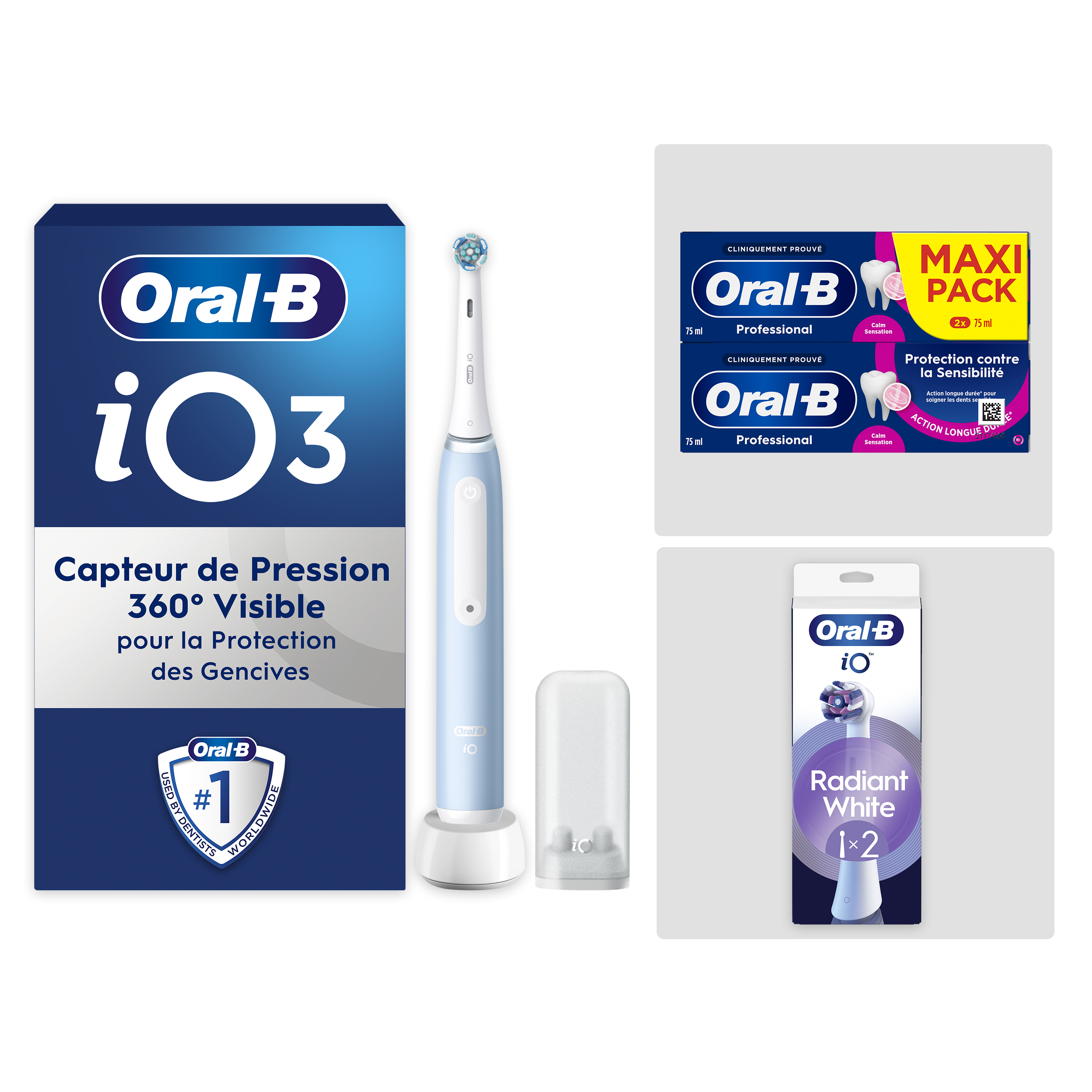 Oral-B iO3 Bleue Pack Sensibilité
