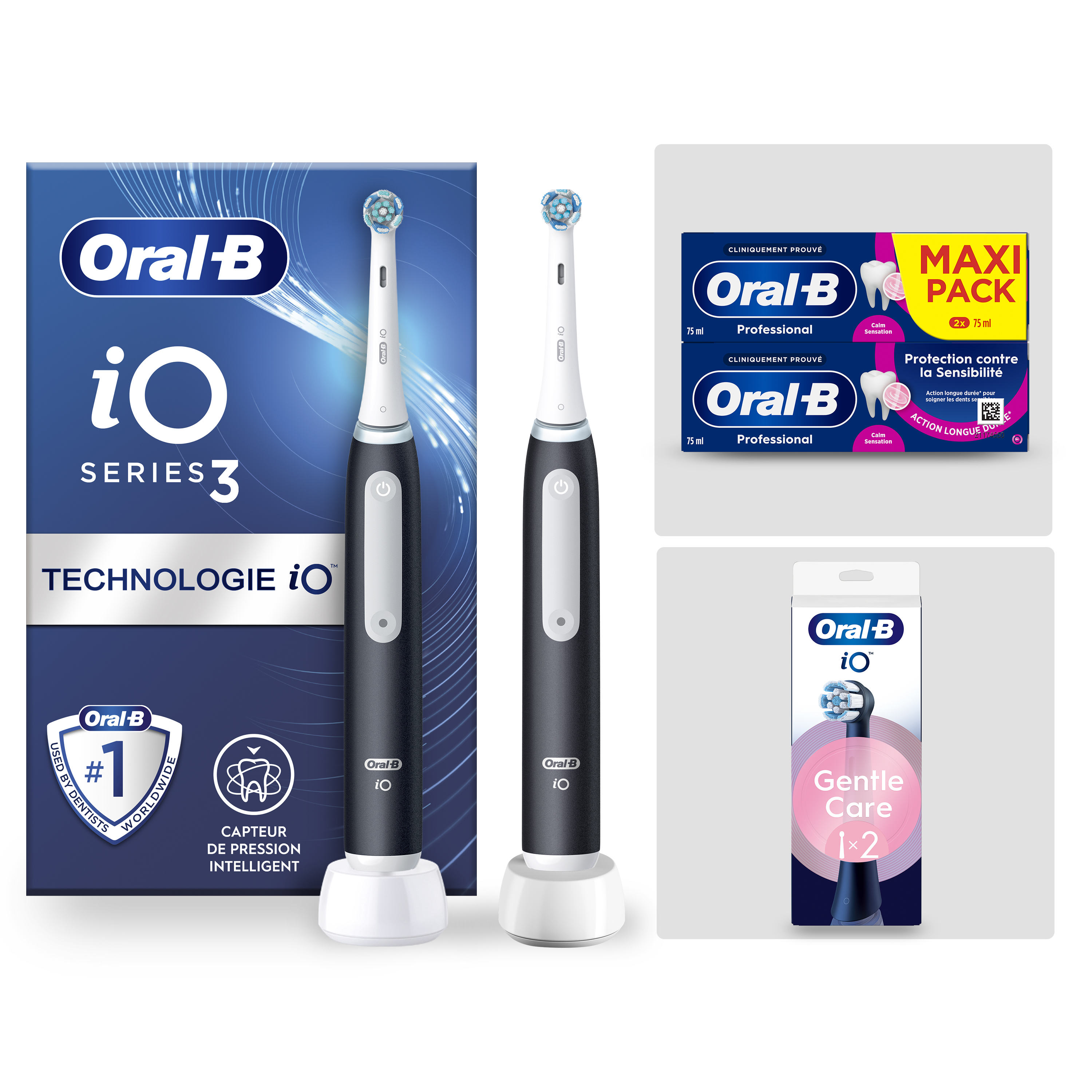 Oral-B iO3 Noire Pack Sensibilité