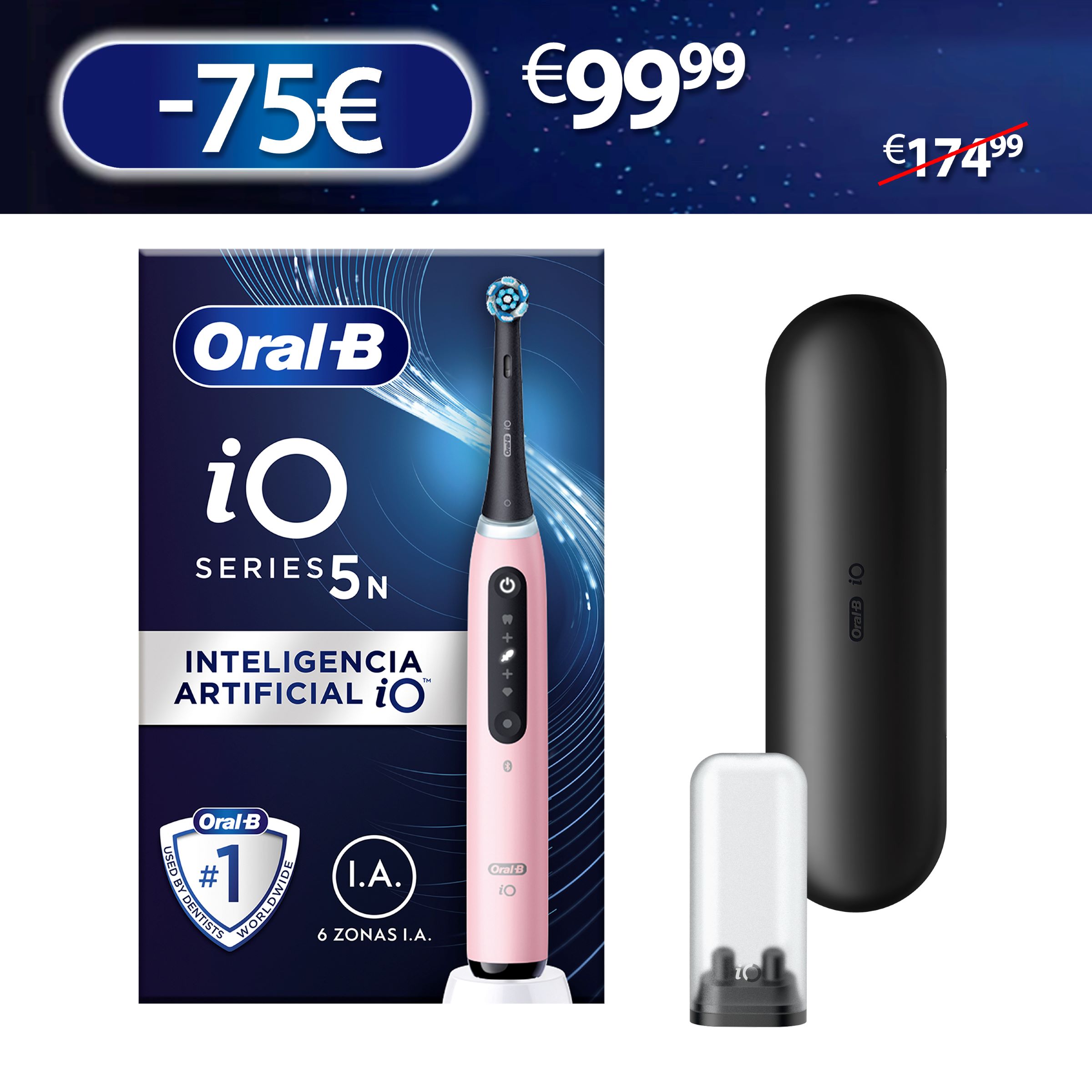 Oral-B iO 5 Rose Brosse à dents électrique avec brossette