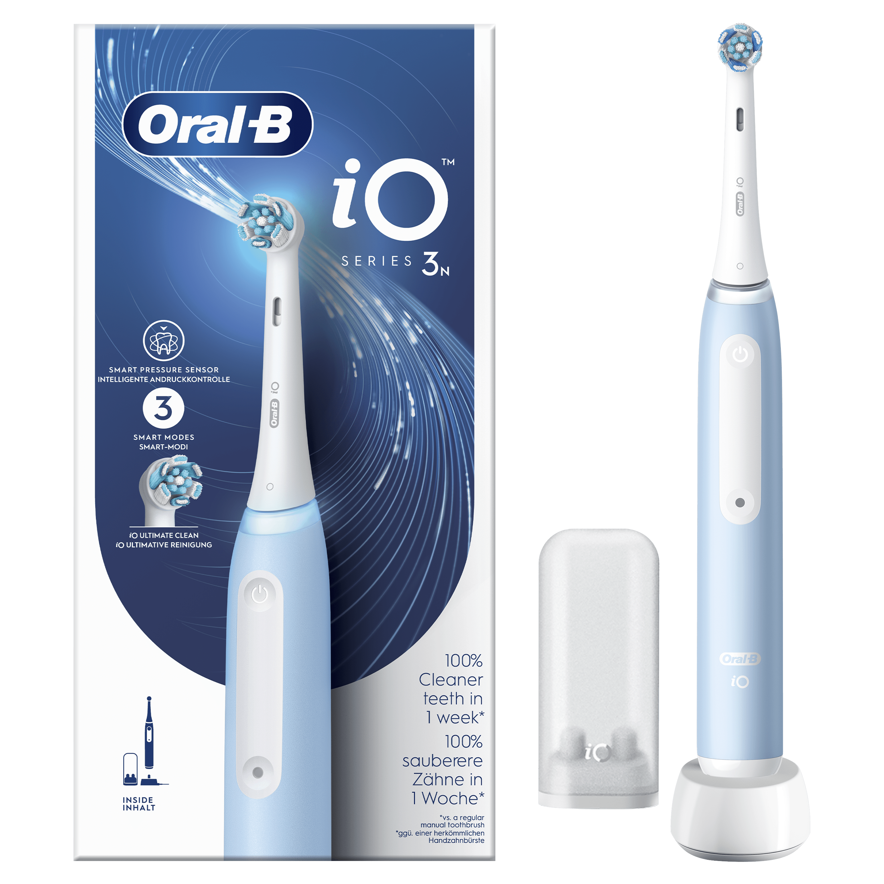 Oral-B iO 3 Bleue Brosse à dents électrique avec brossette